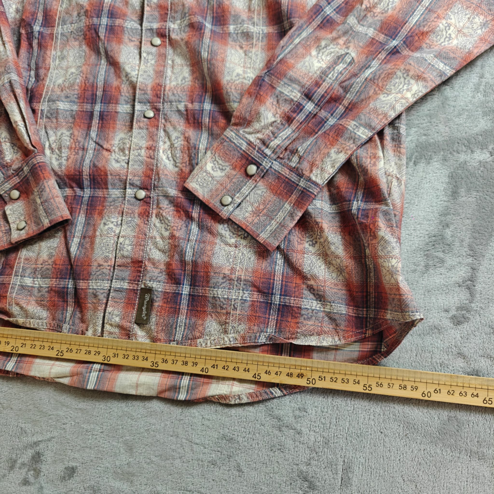 Wrangler Retro Premium Western Shirt Men's XXL Plaid Long Sleeve Button Up — photo 4 of 7
