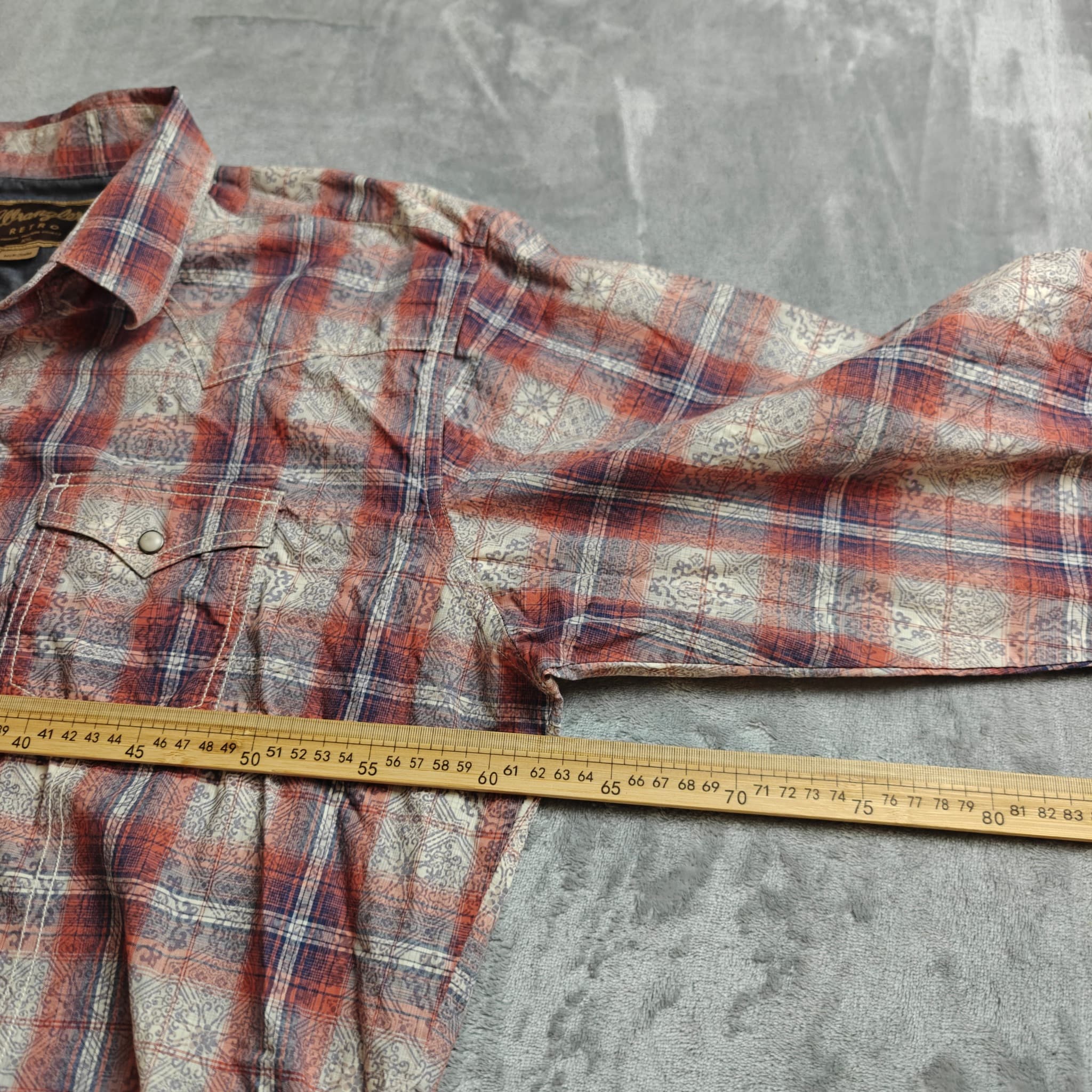 Wrangler Retro Premium Western Shirt Men's XXL Plaid Long Sleeve Button Up — photo 5 of 7