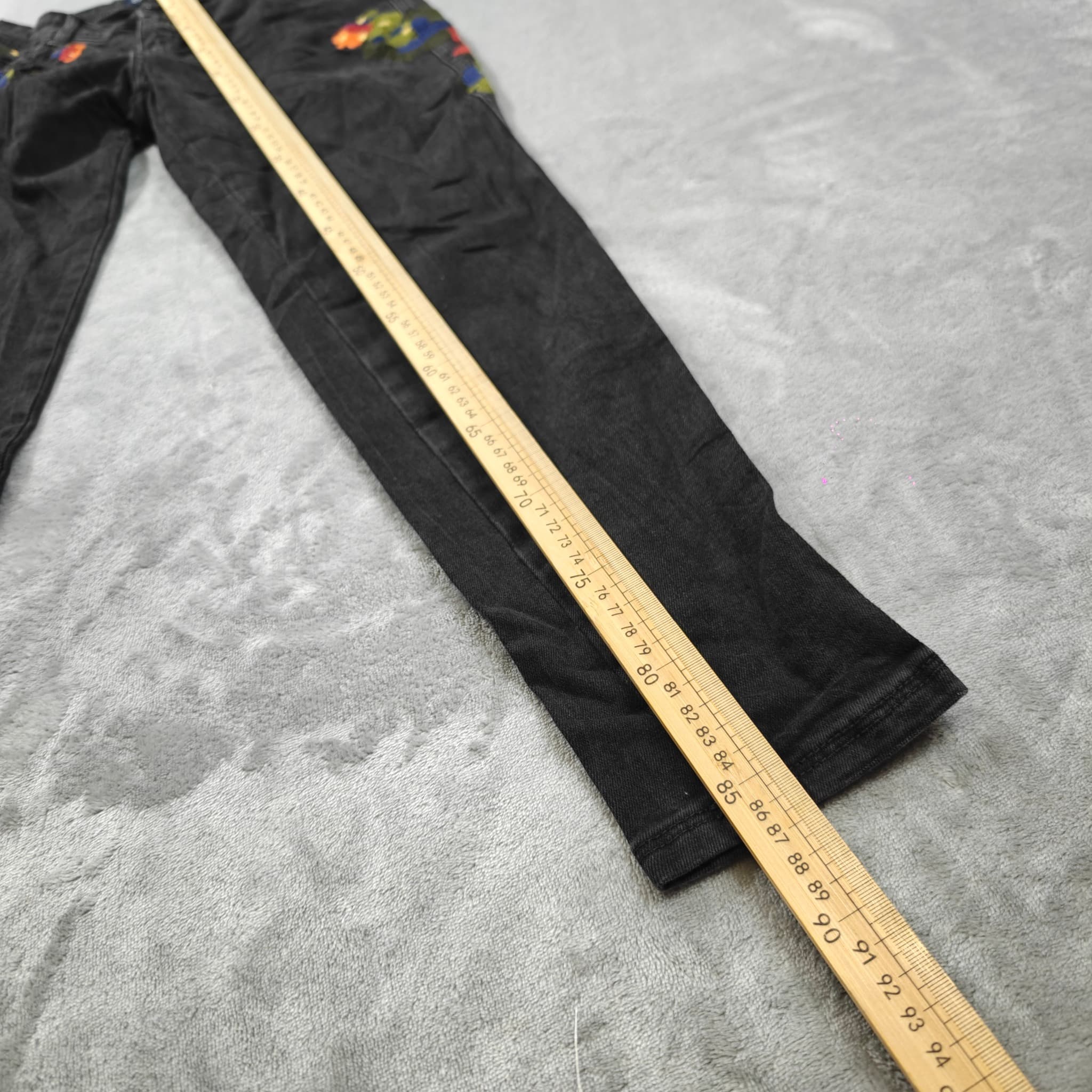 ZARA BASIC Basic Z1975 Black Floral Embroidered Skinny Jeans Women's Size 36 — photo 4 of 6