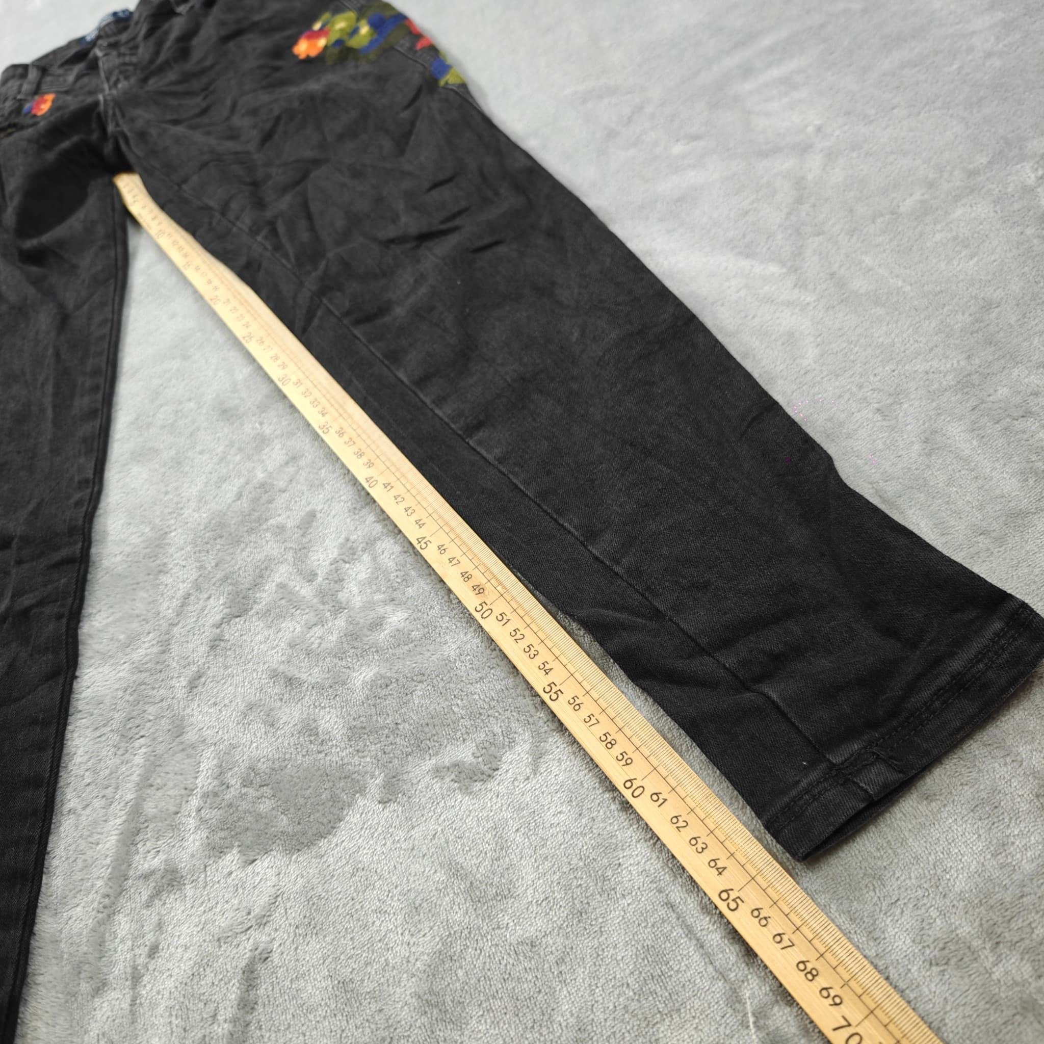 ZARA BASIC Basic Z1975 Black Floral Embroidered Skinny Jeans Women's Size 36 — photo 5 of 6