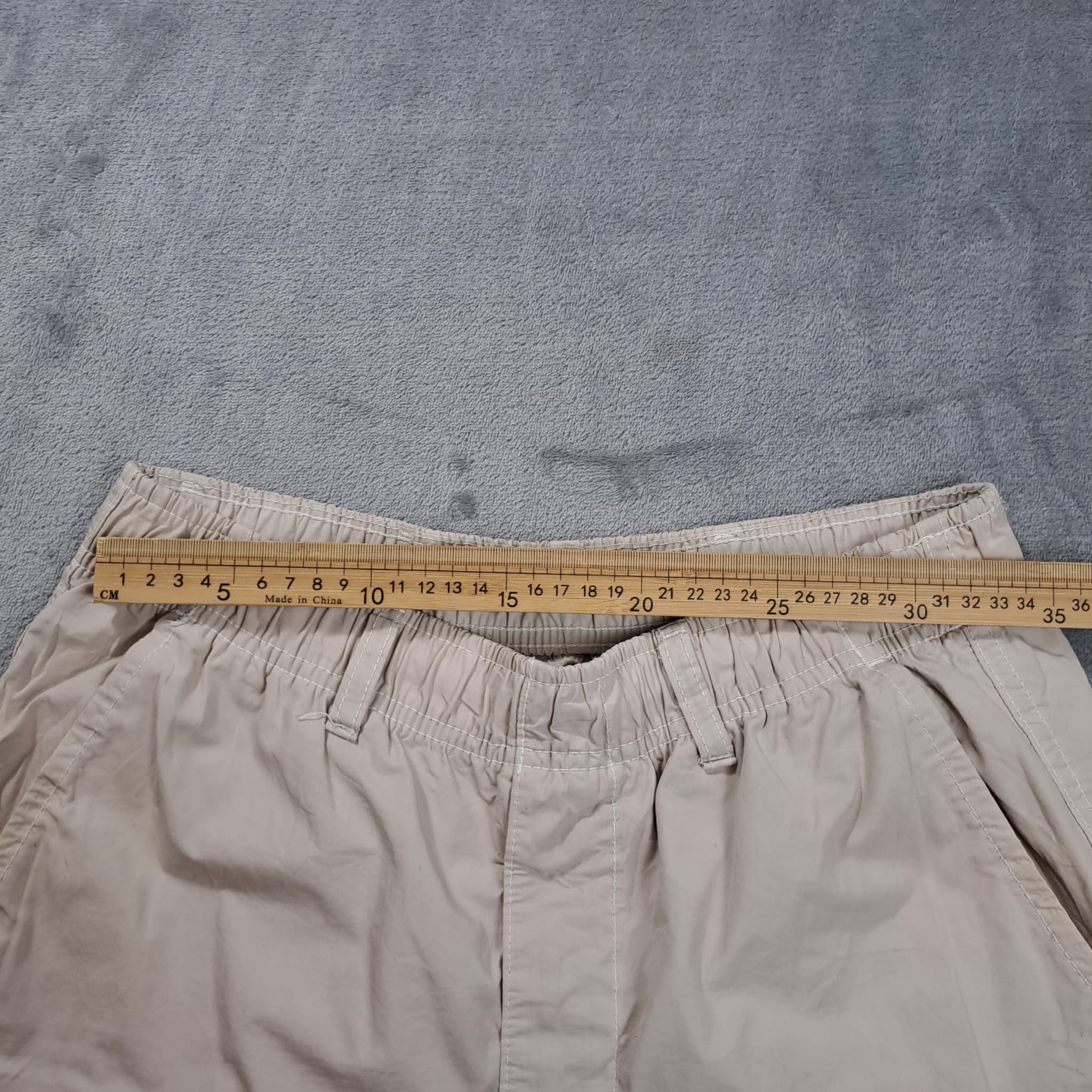 Zara Men's Beige Cotton Elastic Waist Shorts Size S — photo 7 of 8