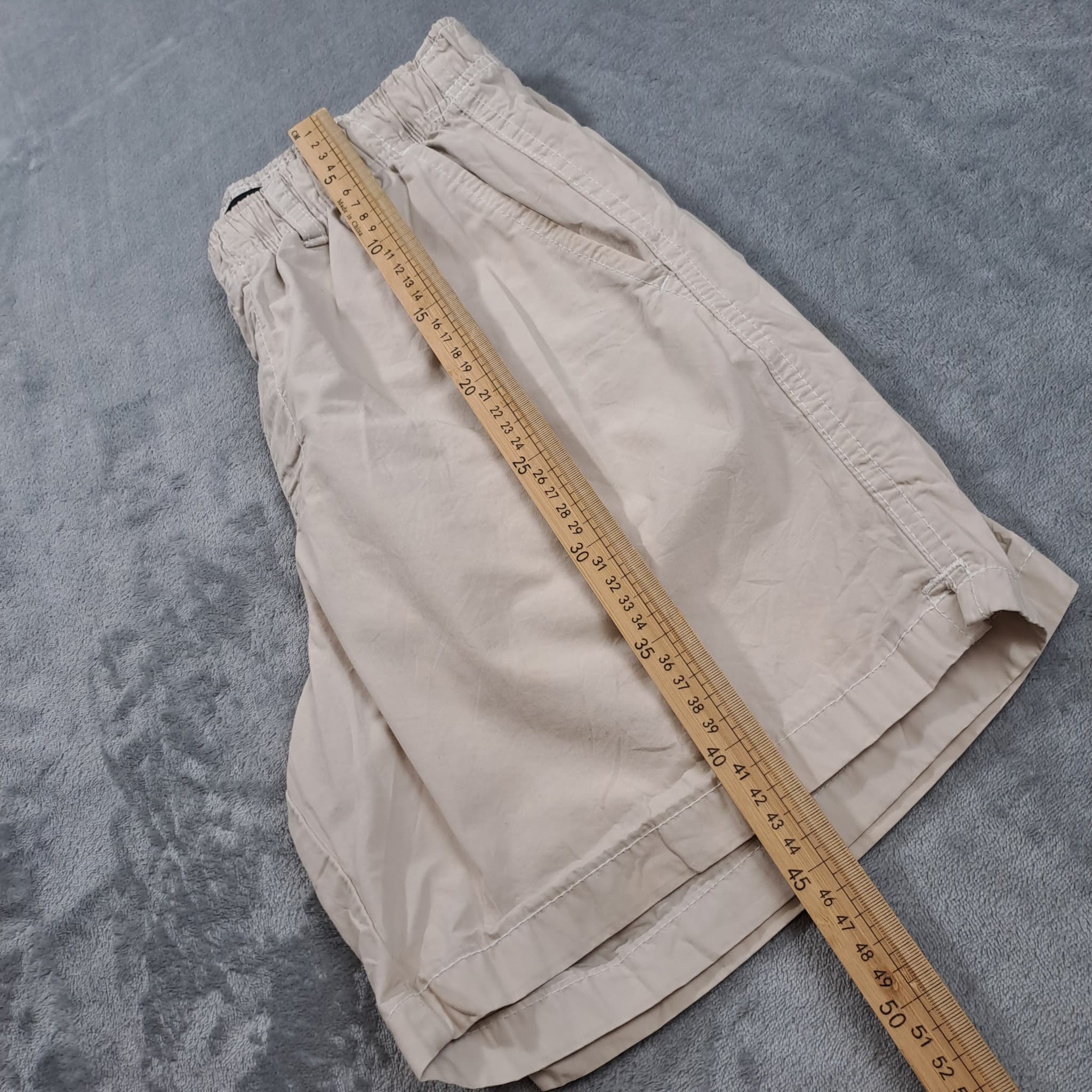 Zara Men's Beige Cotton Elastic Waist Shorts Size S — photo 8 of 8