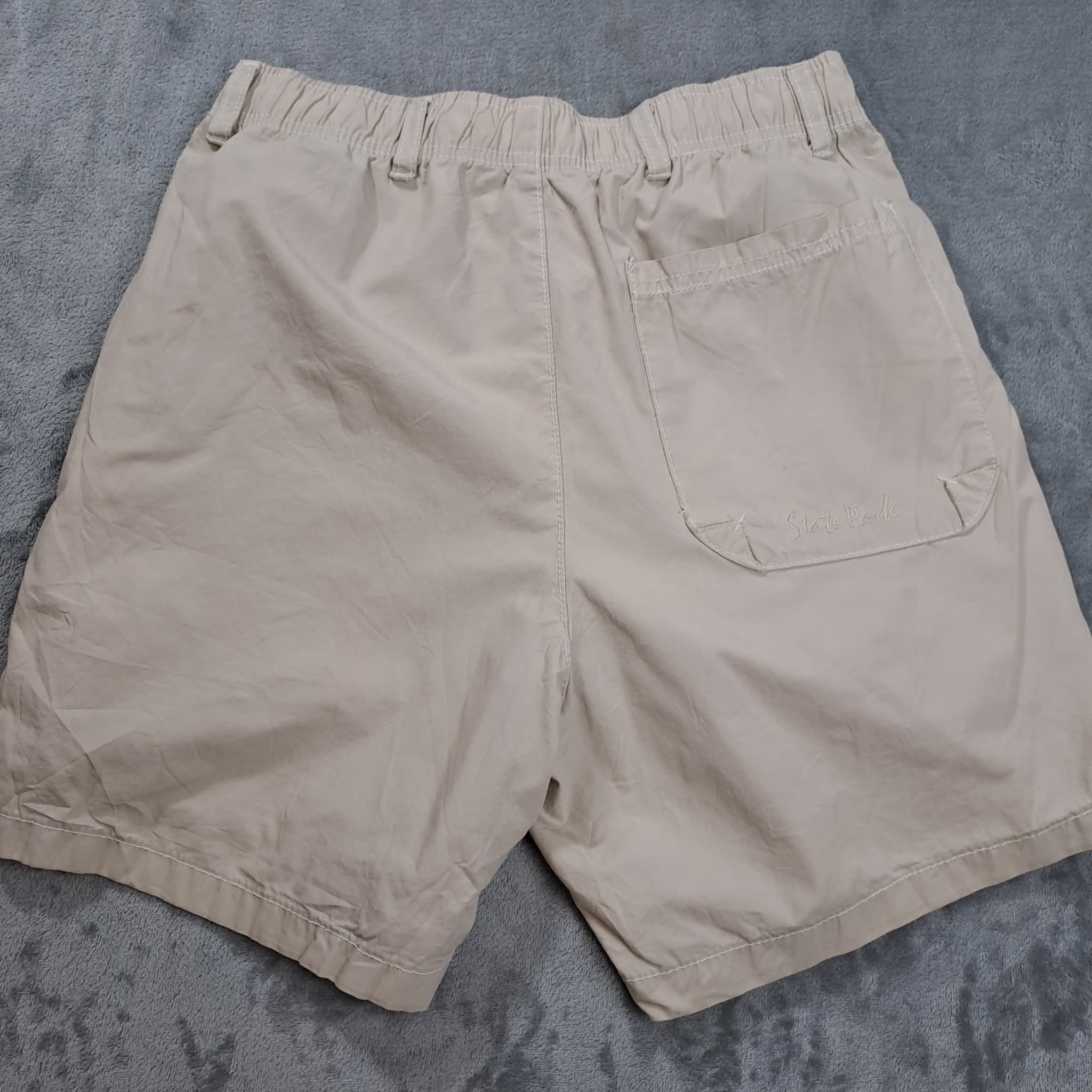 Zara Men's Beige Cotton Elastic Waist Shorts Size S — photo 6 of 8