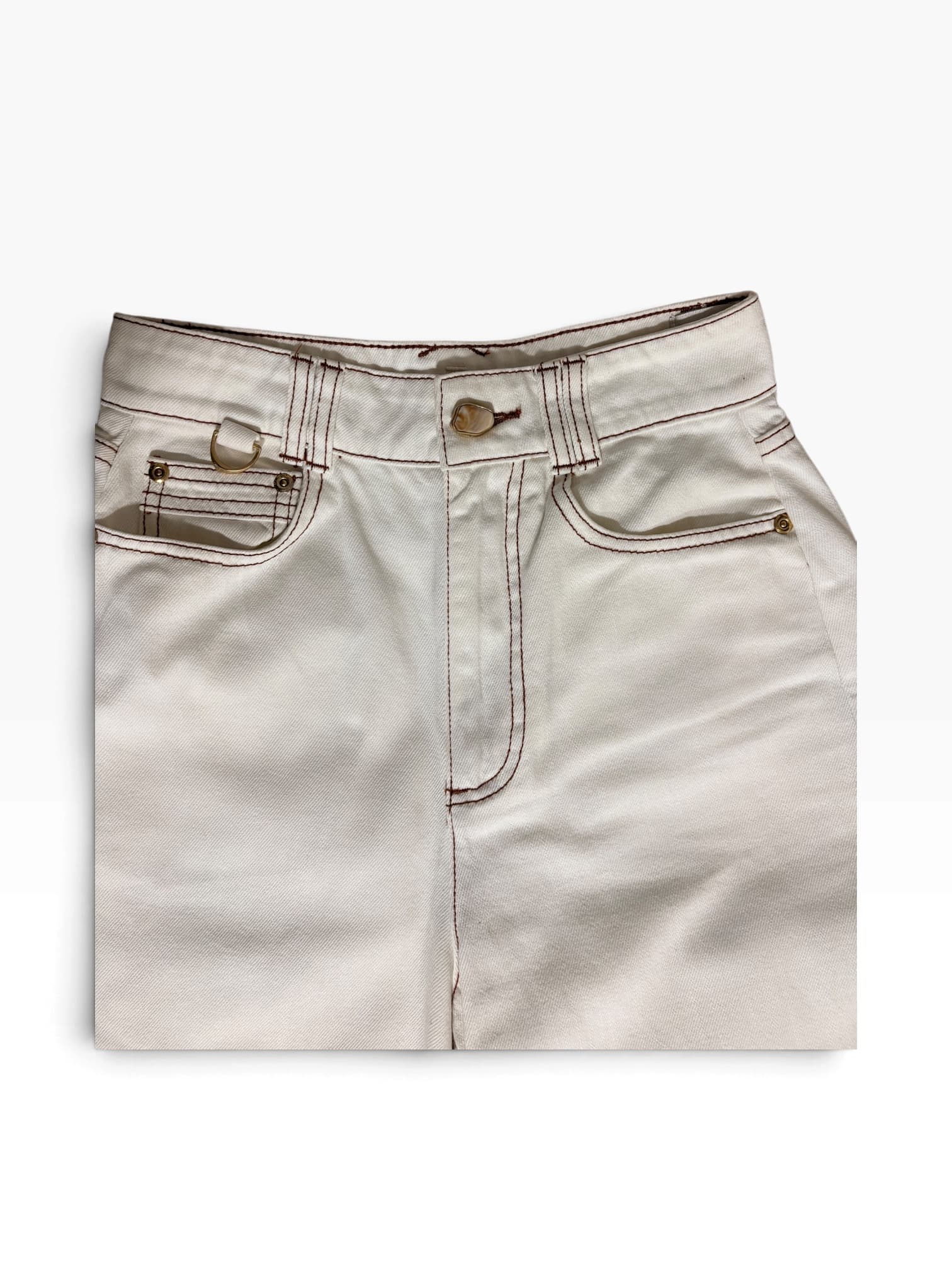 Aje. High-Rise Wide-Leg Jeans Off-White Size 6 — photo 1 of 8