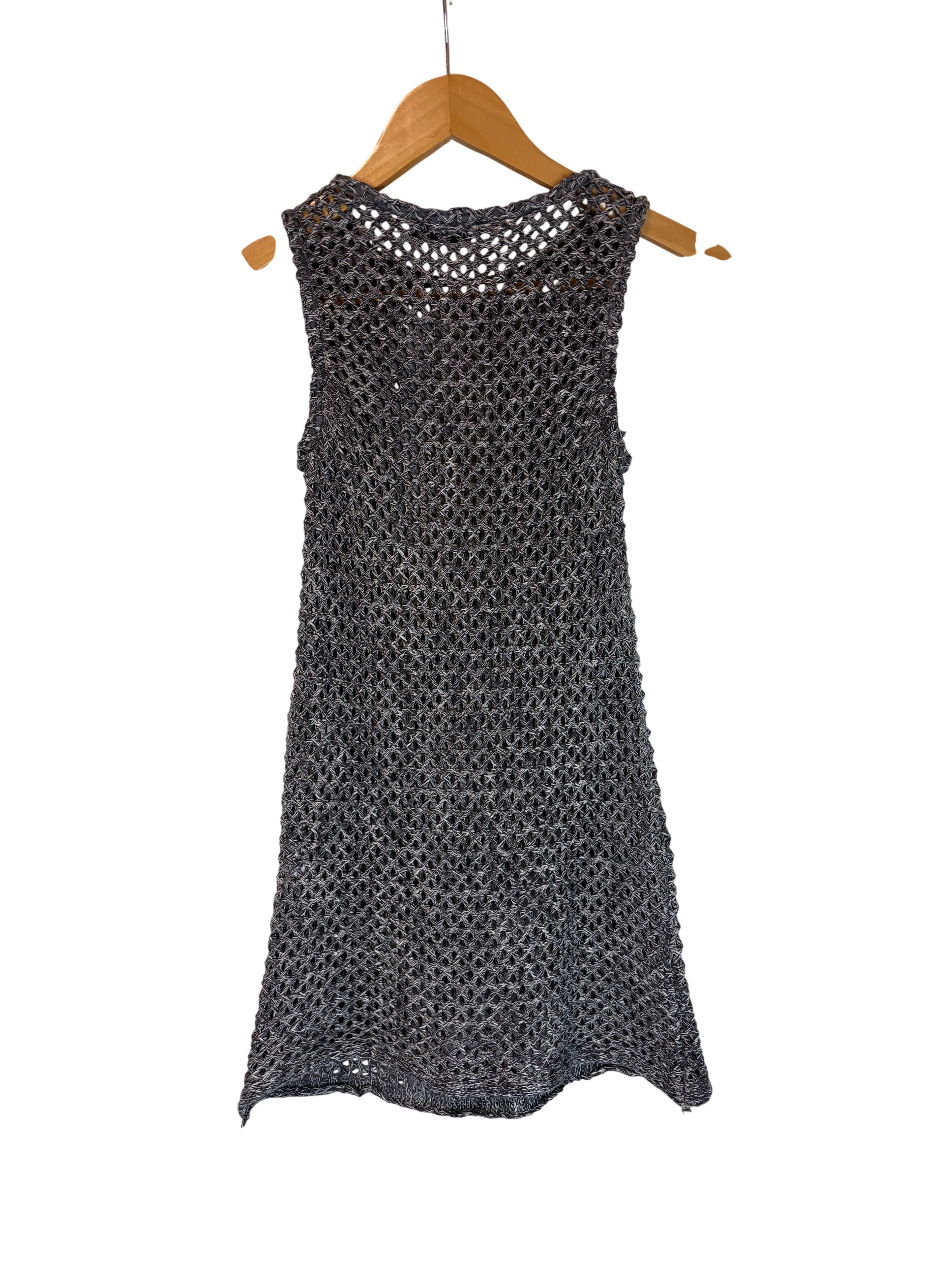 All About May Open Knit Sleeveless Tunic Top/Dress Grey Size 8 — photo 1 of 4