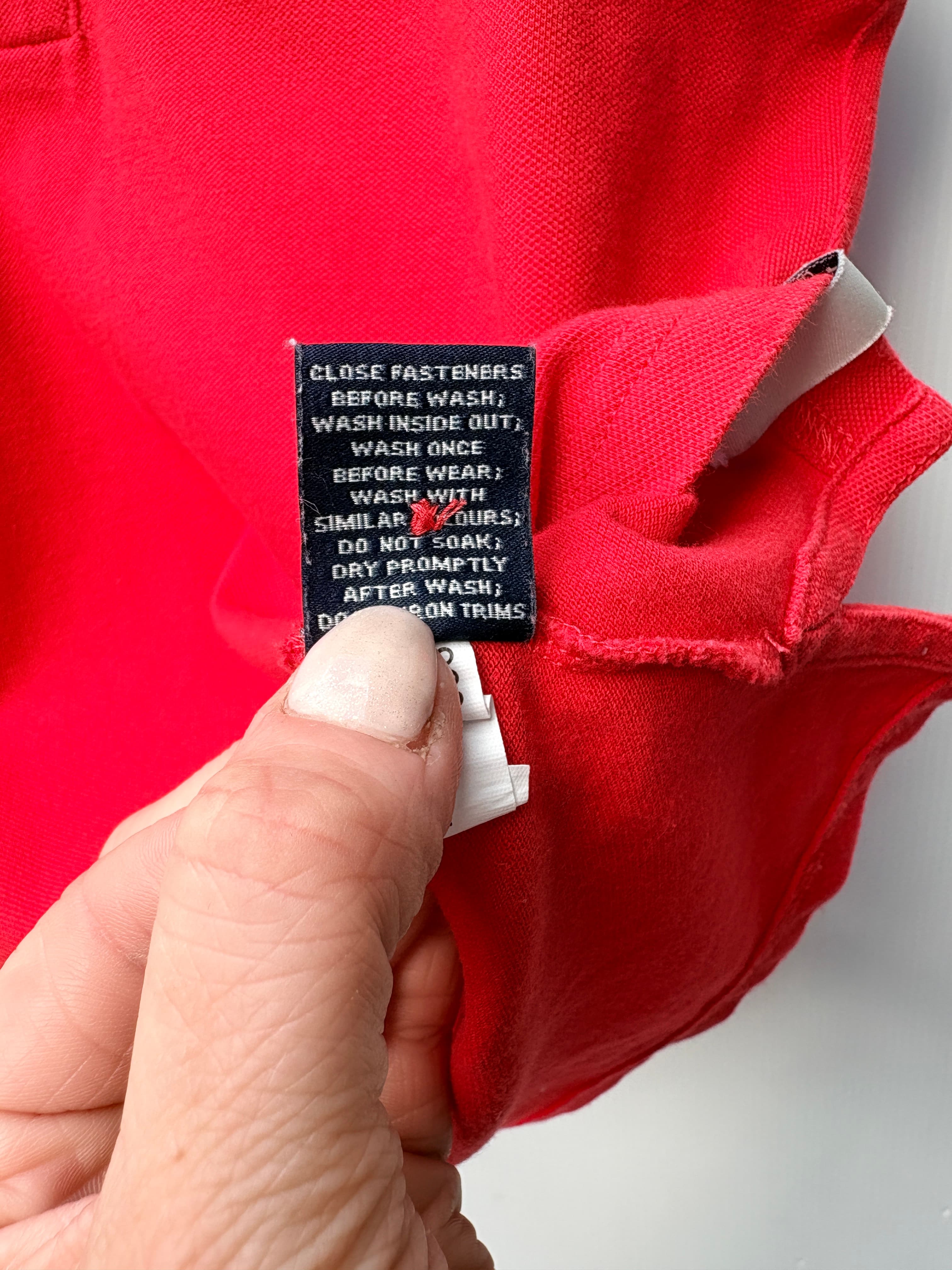 Beverly Hills Polo Club Sleeveless Polo Shirt Red Bear Embroidery Small — photo 2 of 7