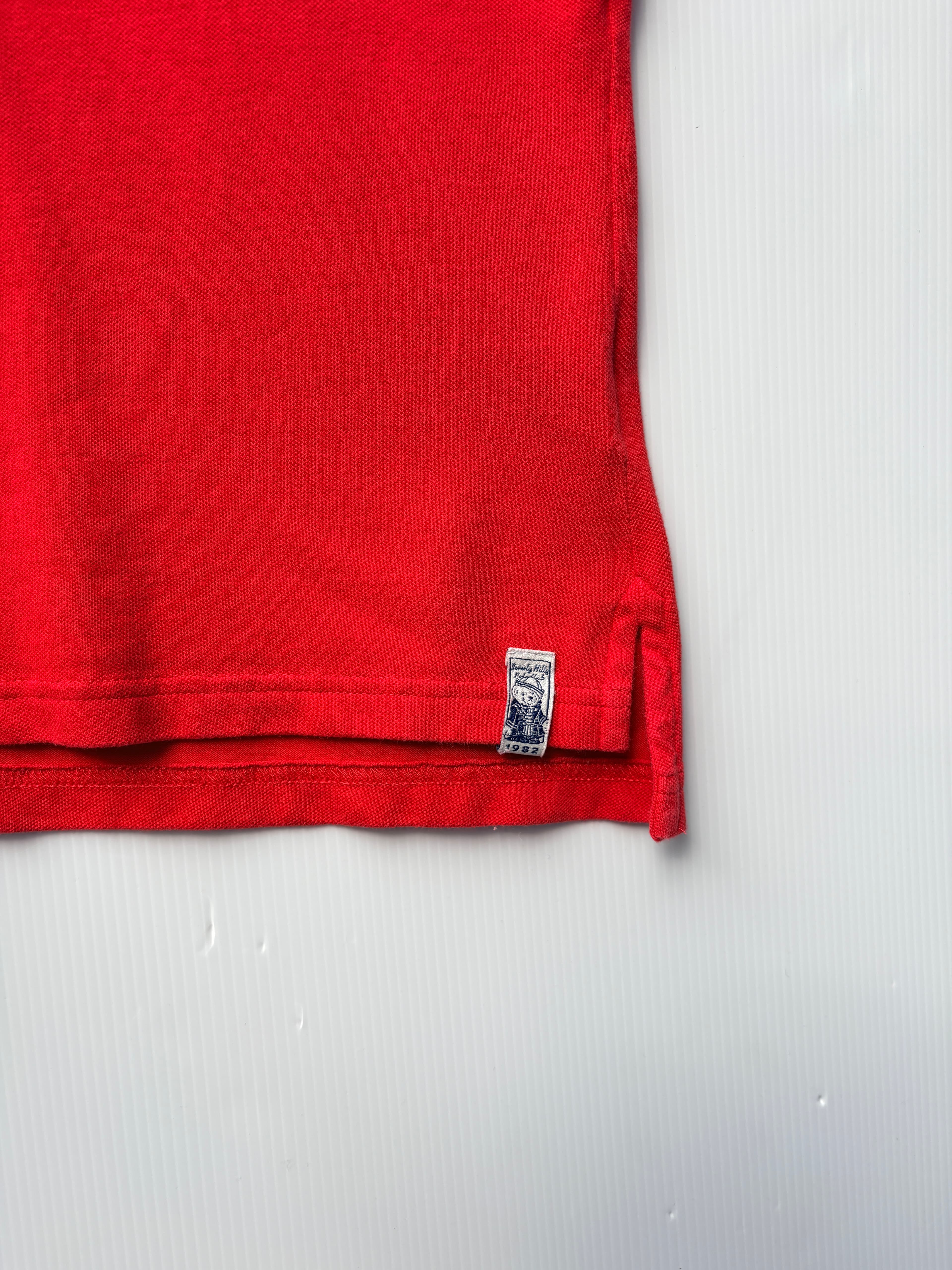 Beverly Hills Polo Club Sleeveless Polo Shirt Red Bear Embroidery Small — photo 4 of 7