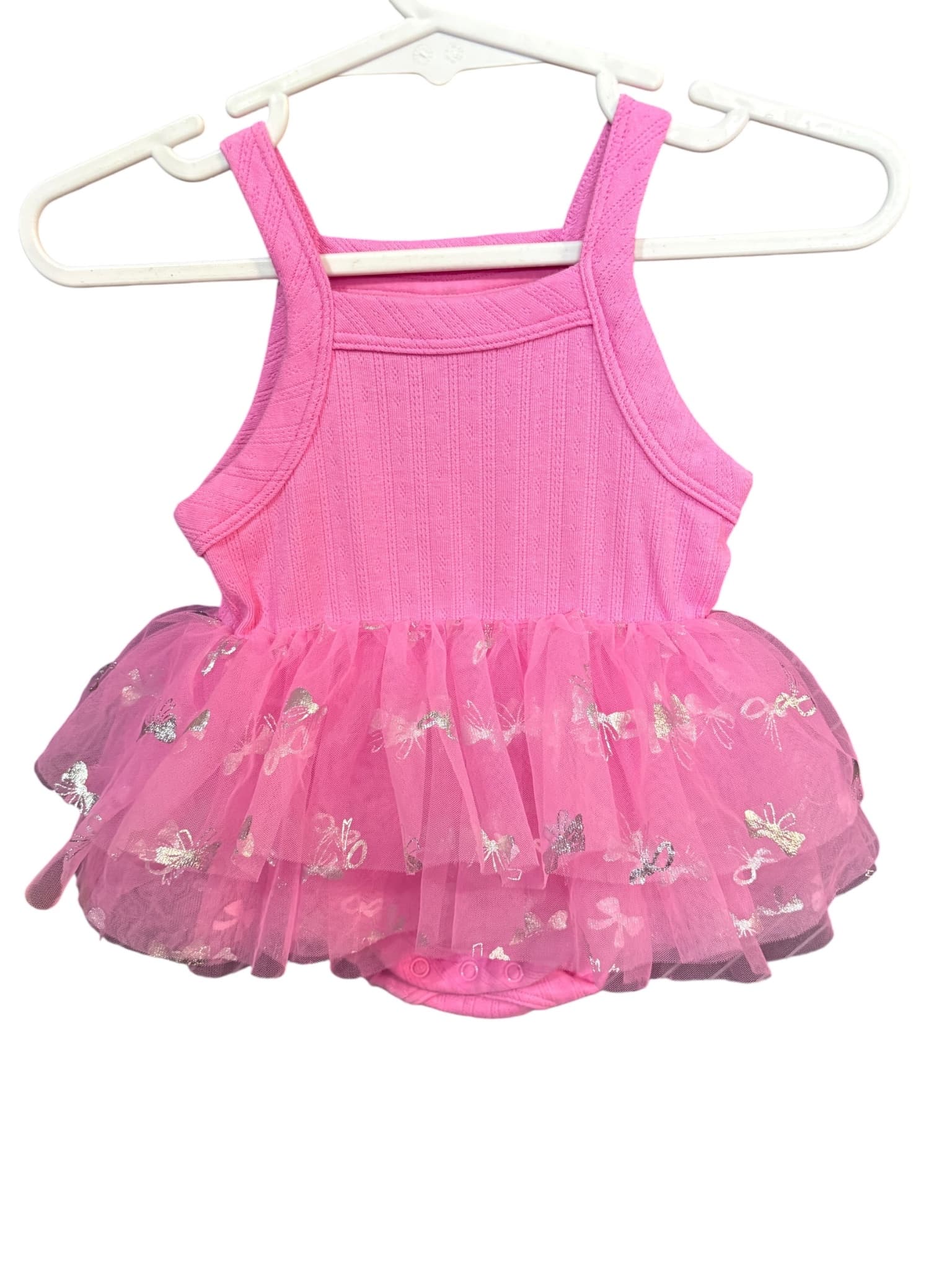 Bonds Ribbed Bodysuit With Tulle Tutu Skirt Pink Baby Girl 000 — photo 1 of 2