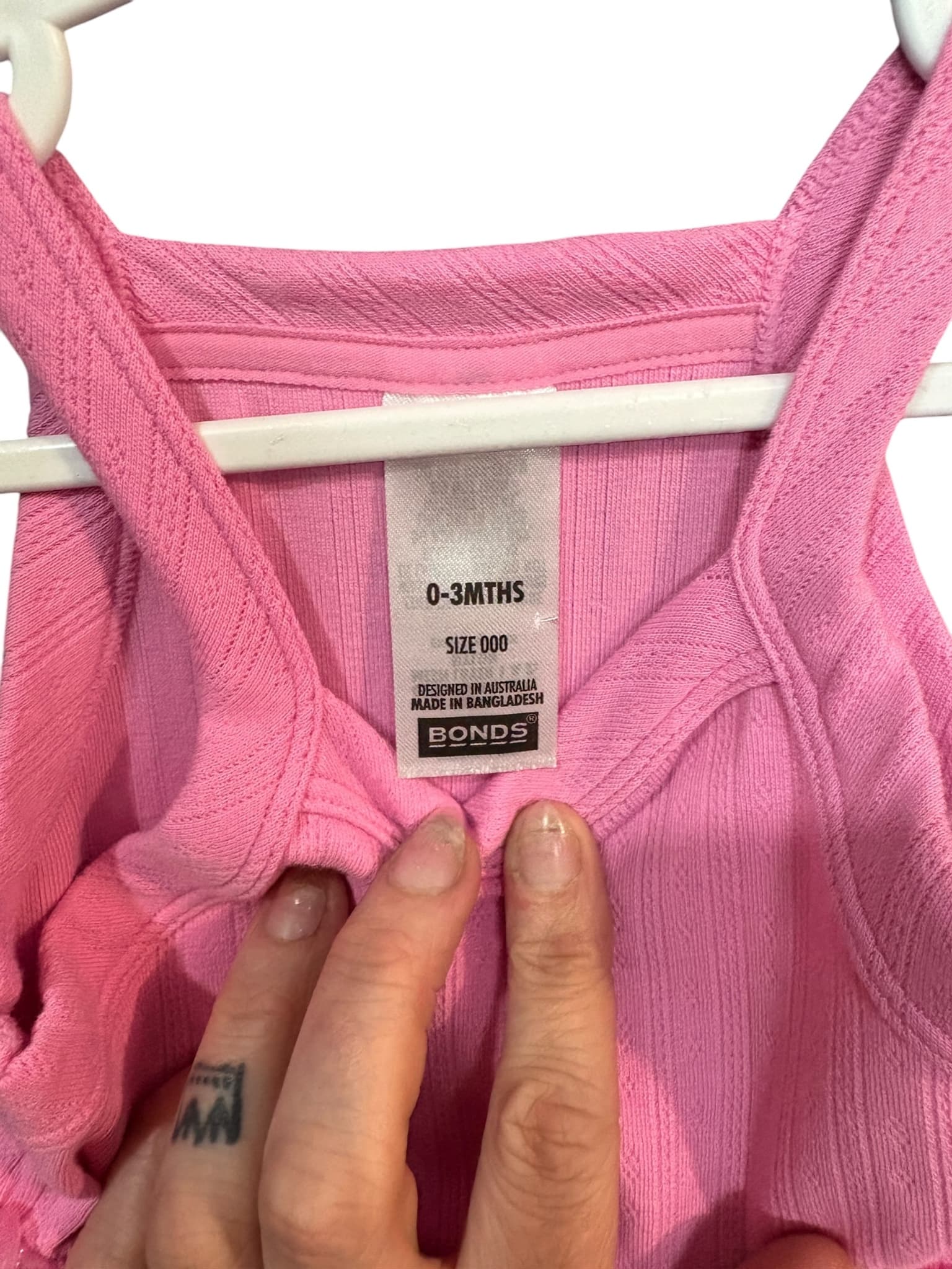 Bonds Ribbed Bodysuit With Tulle Tutu Skirt Pink Baby Girl 000 — photo 2 of 2