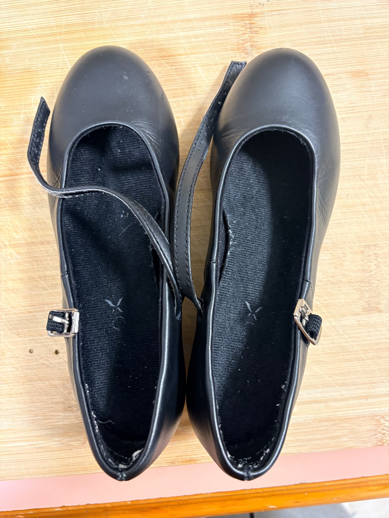 Capezio Mary Jane Tap Shoes Black Leather Size 13 — photo 2 of 6