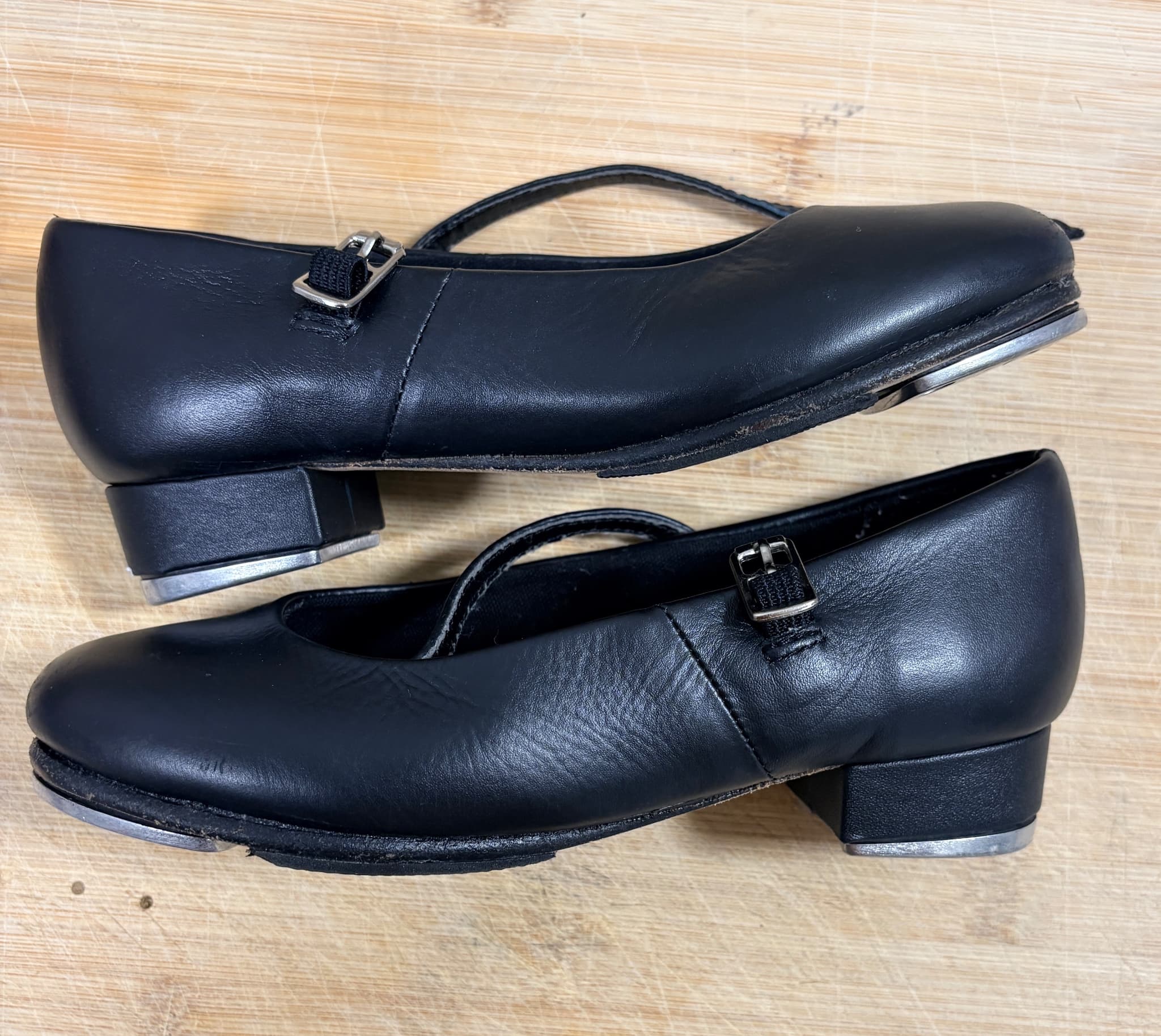 Capezio Mary Jane Tap Shoes Black Leather Size 13 — photo 6 of 6