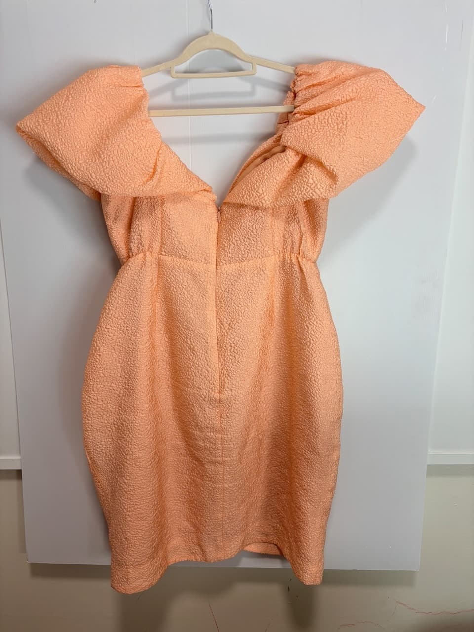 City Chic Textured Off-Shoulder Mini Dress Peach Size S — photo 4 of 5