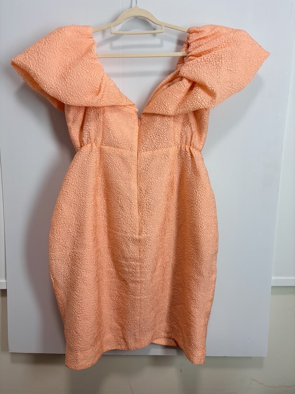 City Chic Textured Off-Shoulder Mini Dress Peach Size S — photo 5 of 5