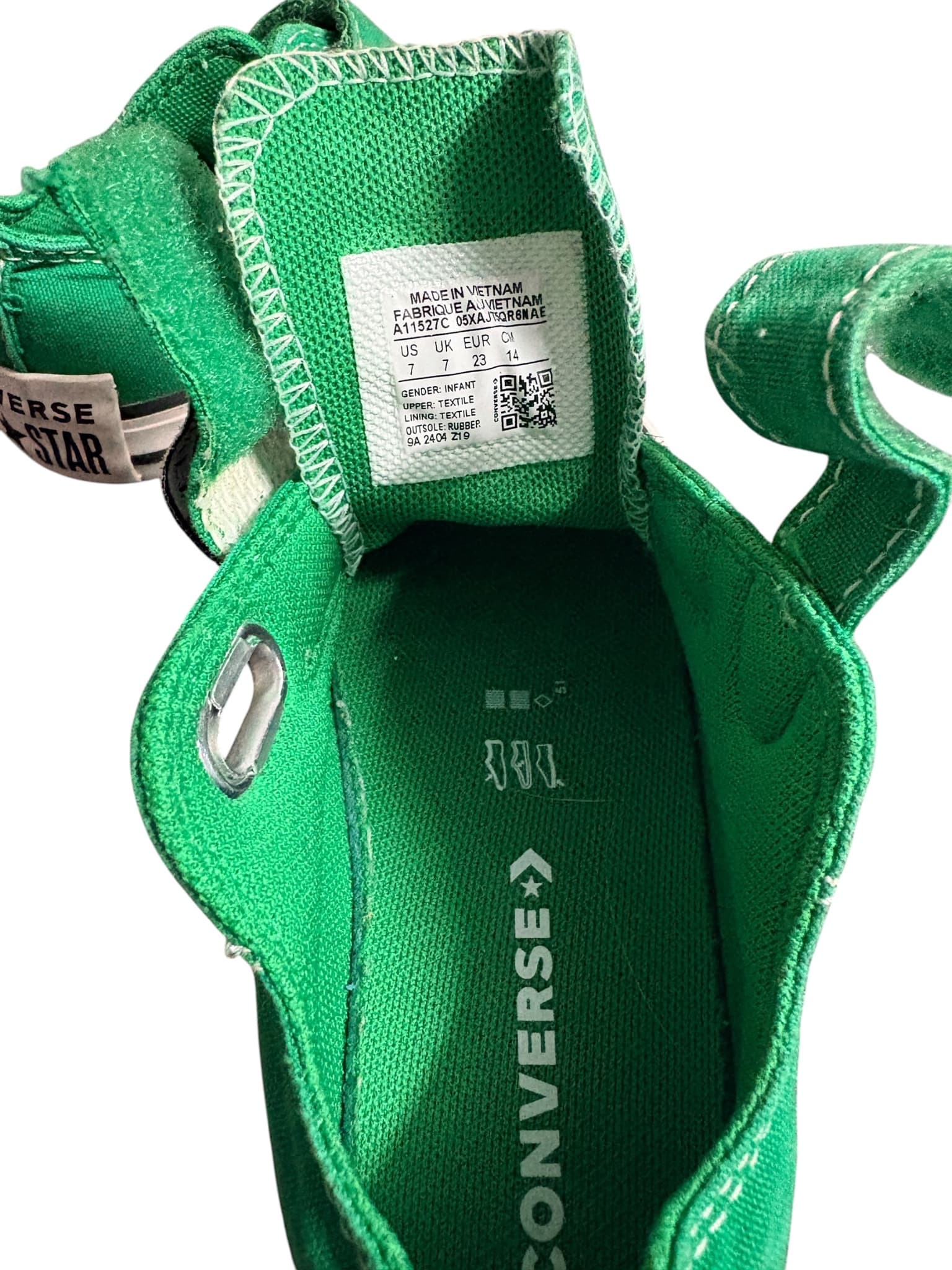 Converse Chuck Taylor All Star Velcro Sneakers Green Toddler 7 US — photo 4 of 5