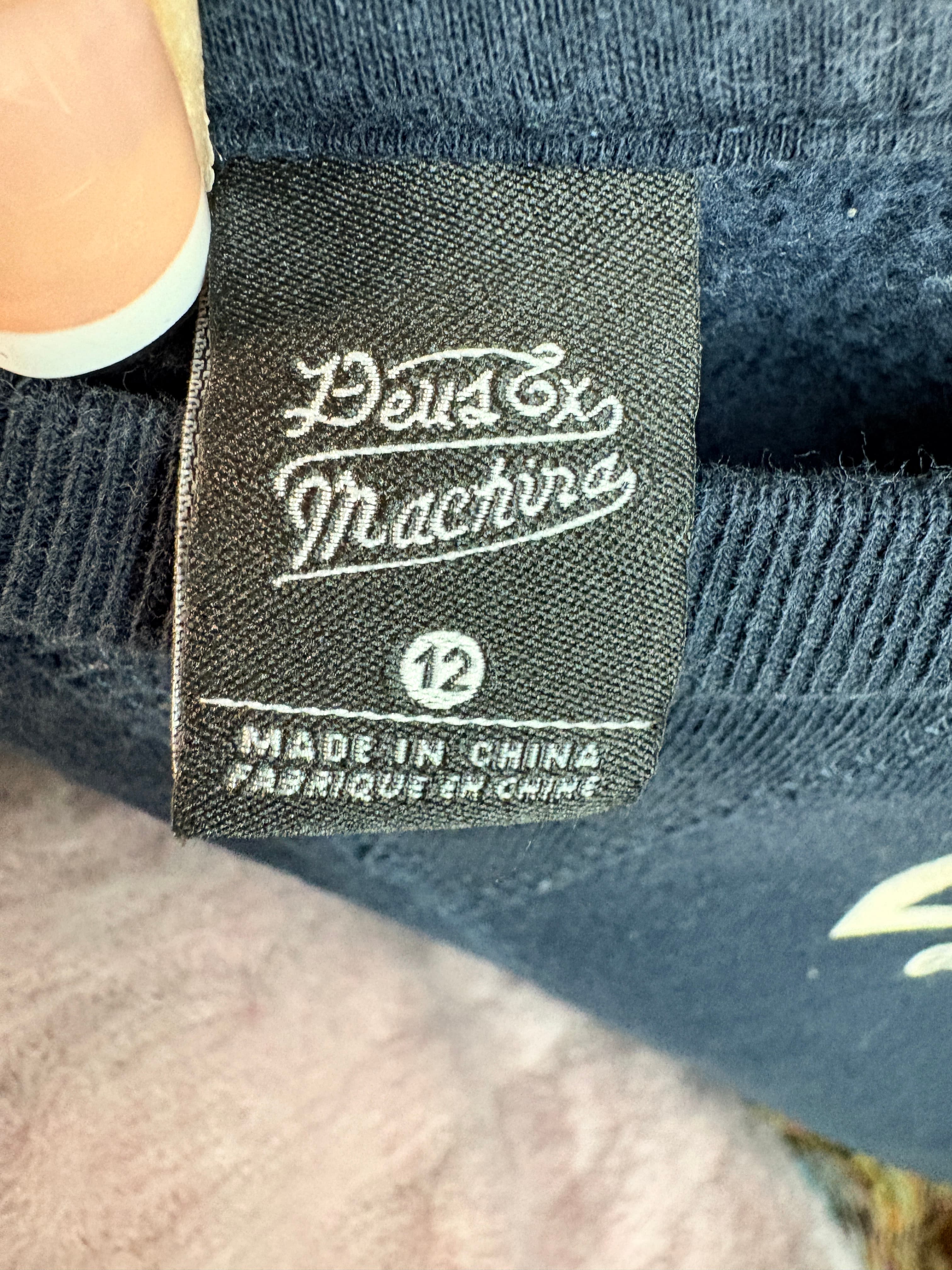 Deus Ex Machina Crewneck Sweatshirt Navy Blue Size 12 — photo 2 of 4