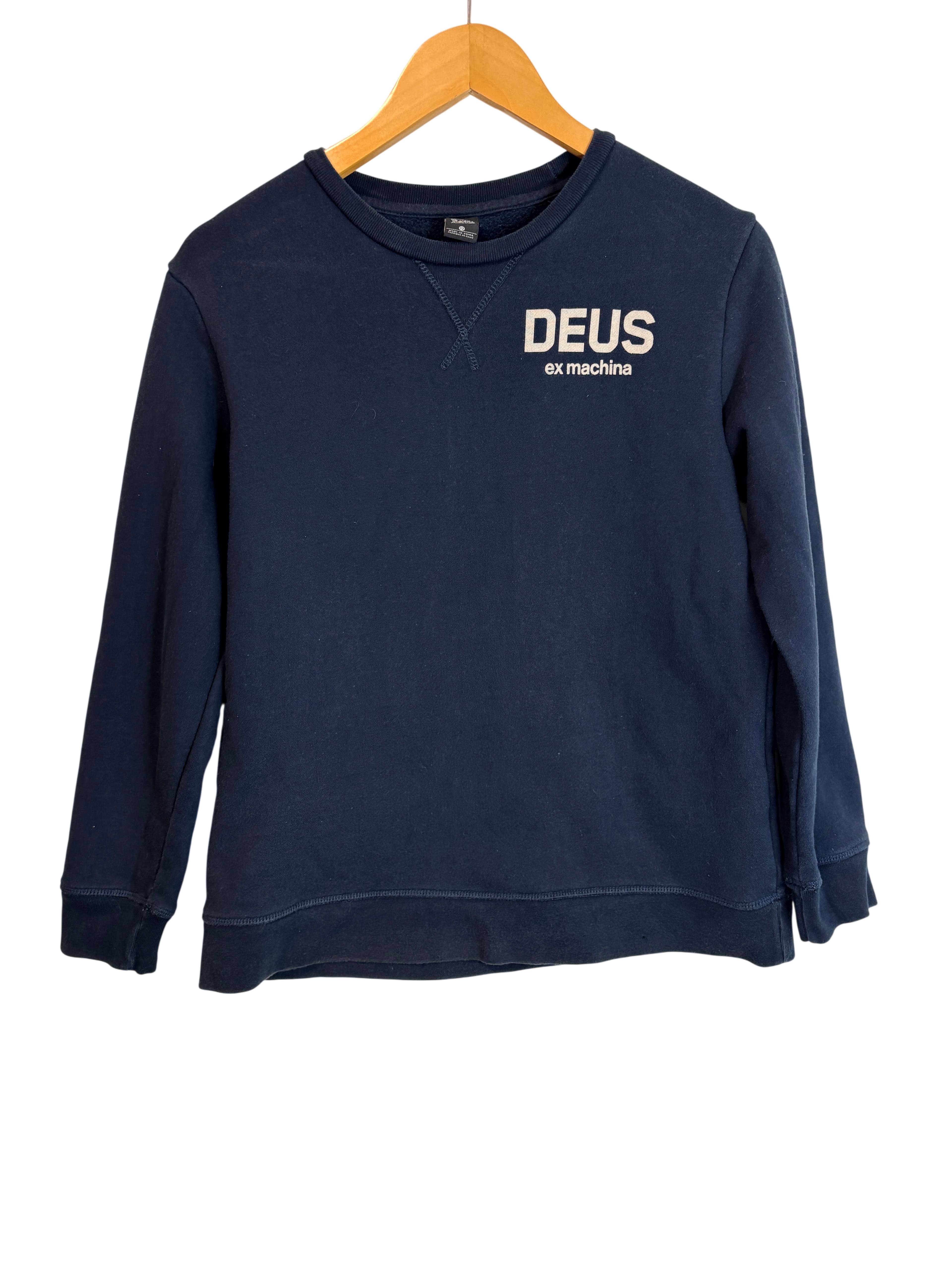 Deus Ex Machina Crewneck Sweatshirt Navy Blue Size 12 — photo 1 of 4