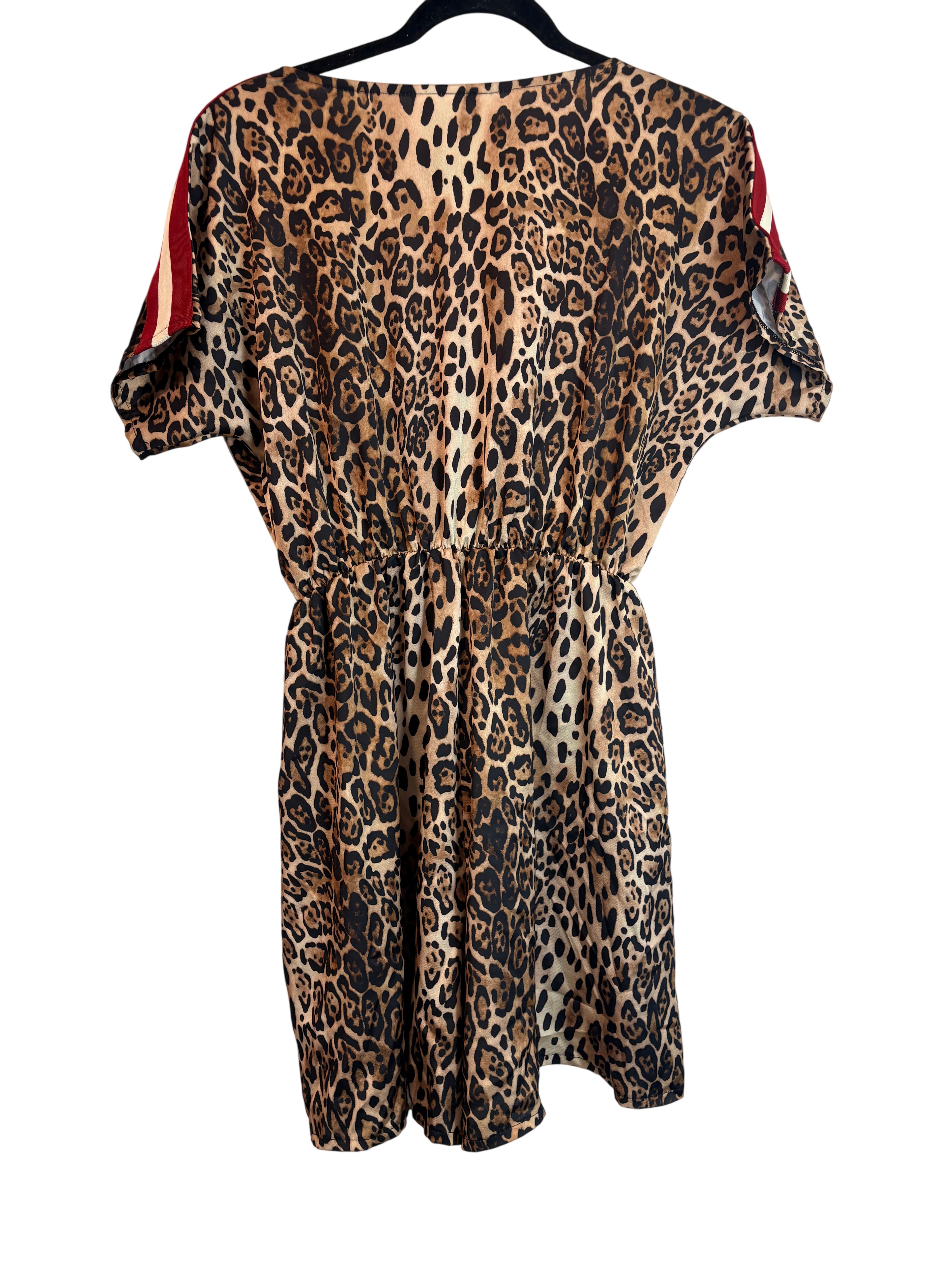 Dimora Leopard Print Mini Dress With Side Stripe Detail Size L — photo 1 of 6