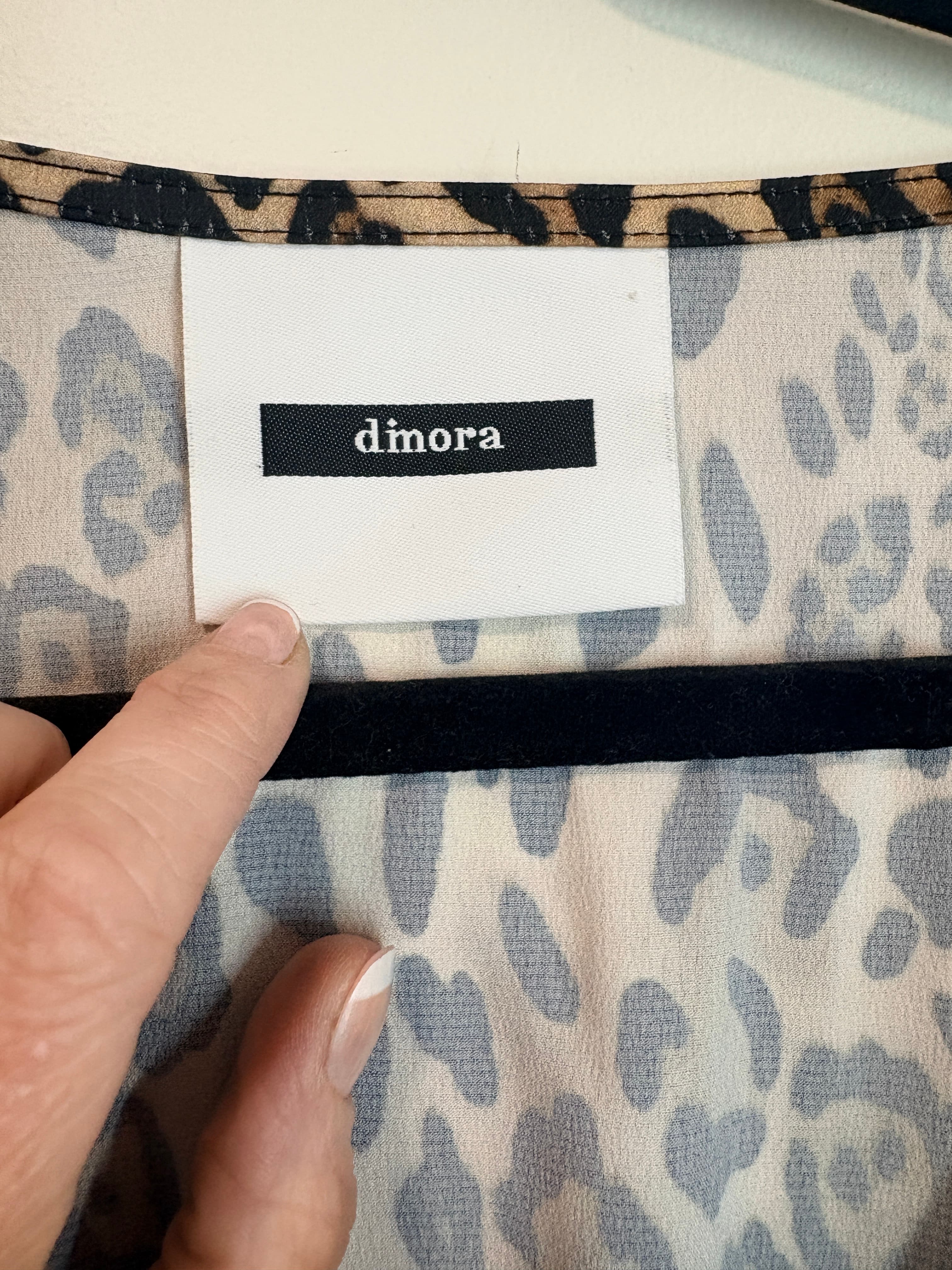 Dimora Leopard Print Mini Dress With Side Stripe Detail Size L — photo 4 of 6
