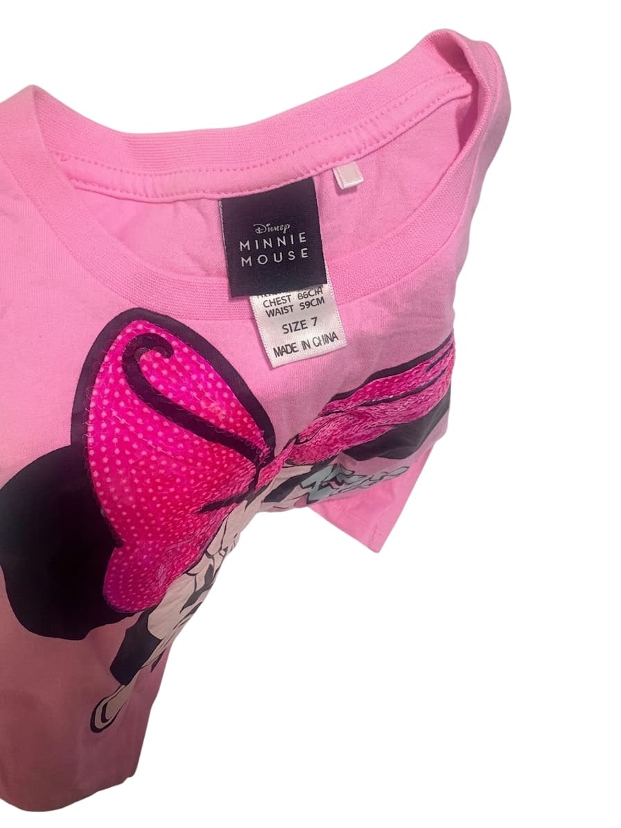 Disney Minnie Mouse Pink Short Sleeve Graphic T-Shirt Size 7 — photo 2 of 7