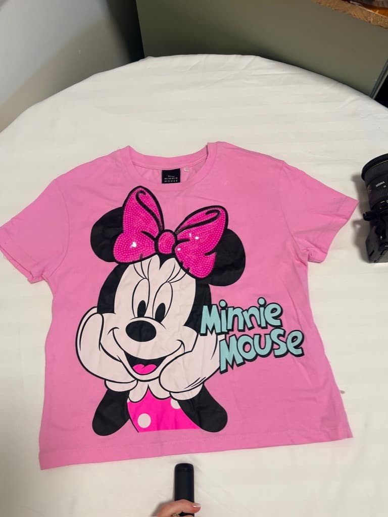 Disney Minnie Mouse Pink Short Sleeve Graphic T-Shirt Size 7 — photo 5 of 7
