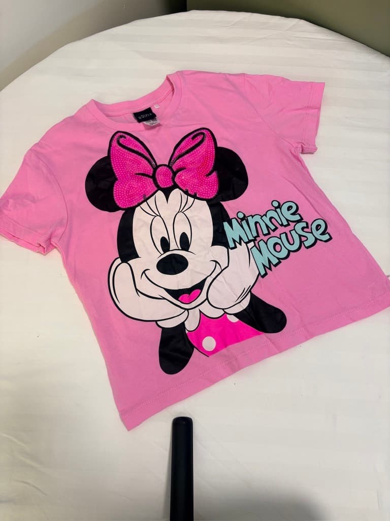 Disney Minnie Mouse Pink Short Sleeve Graphic T-Shirt Size 7 — photo 6 of 7