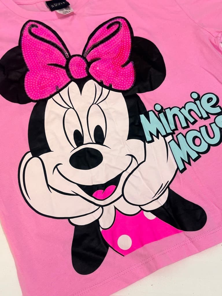 Disney Minnie Mouse Pink Short Sleeve Graphic T-Shirt Size 7 — photo 7 of 7