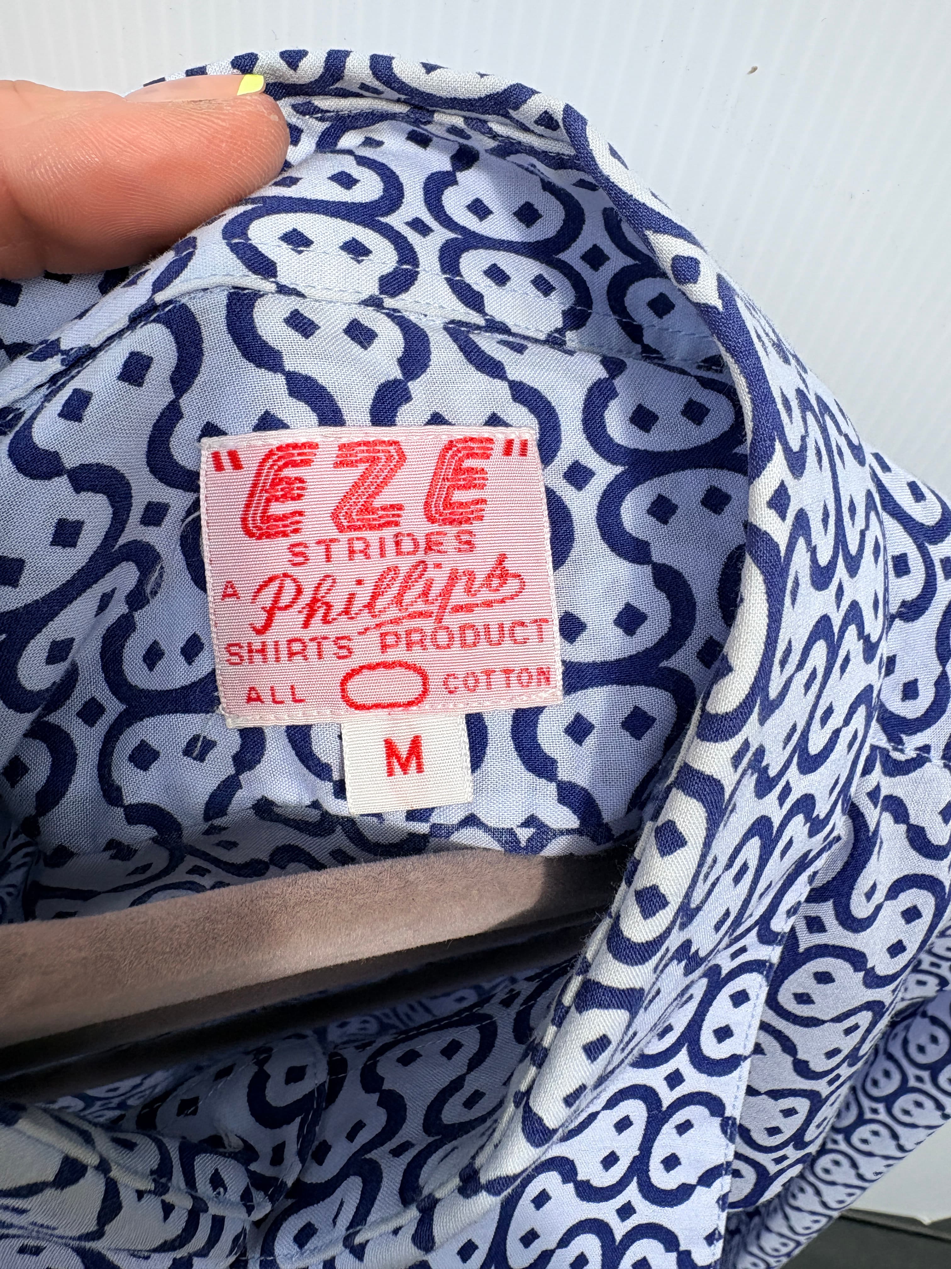 Eze Strides Vintage Geometric Print Shirt Men's Medium — photo 5 of 6