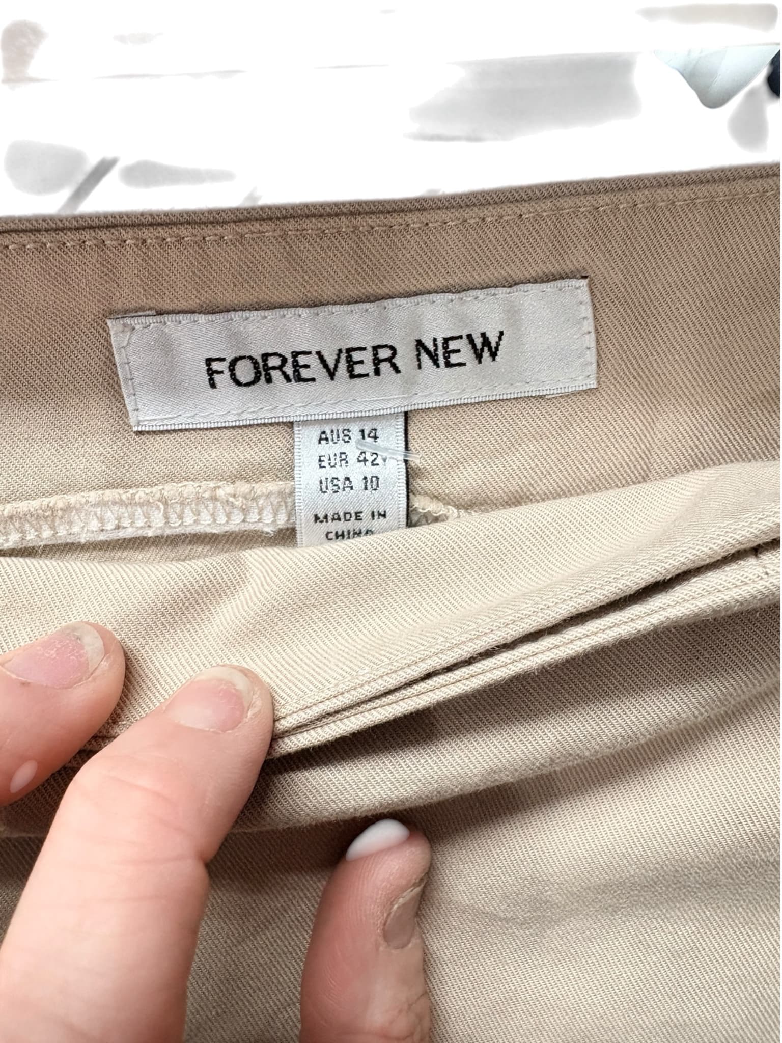 Forever New Cargo Mini Skirt Utility Style Khaki Women's 14 — photo 7 of 8