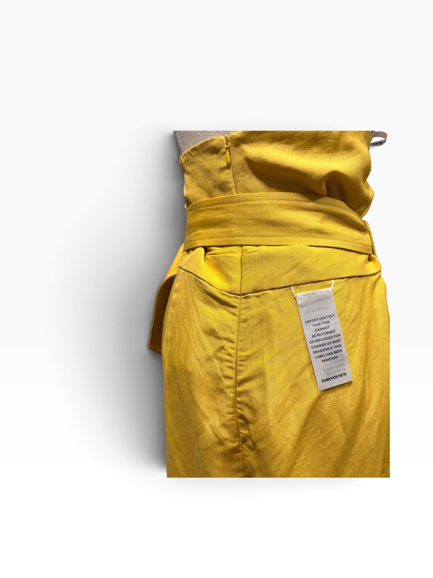 Forever New Linen-Blend Halter Neck Jumpsuit Yellow — photo 7 of 9