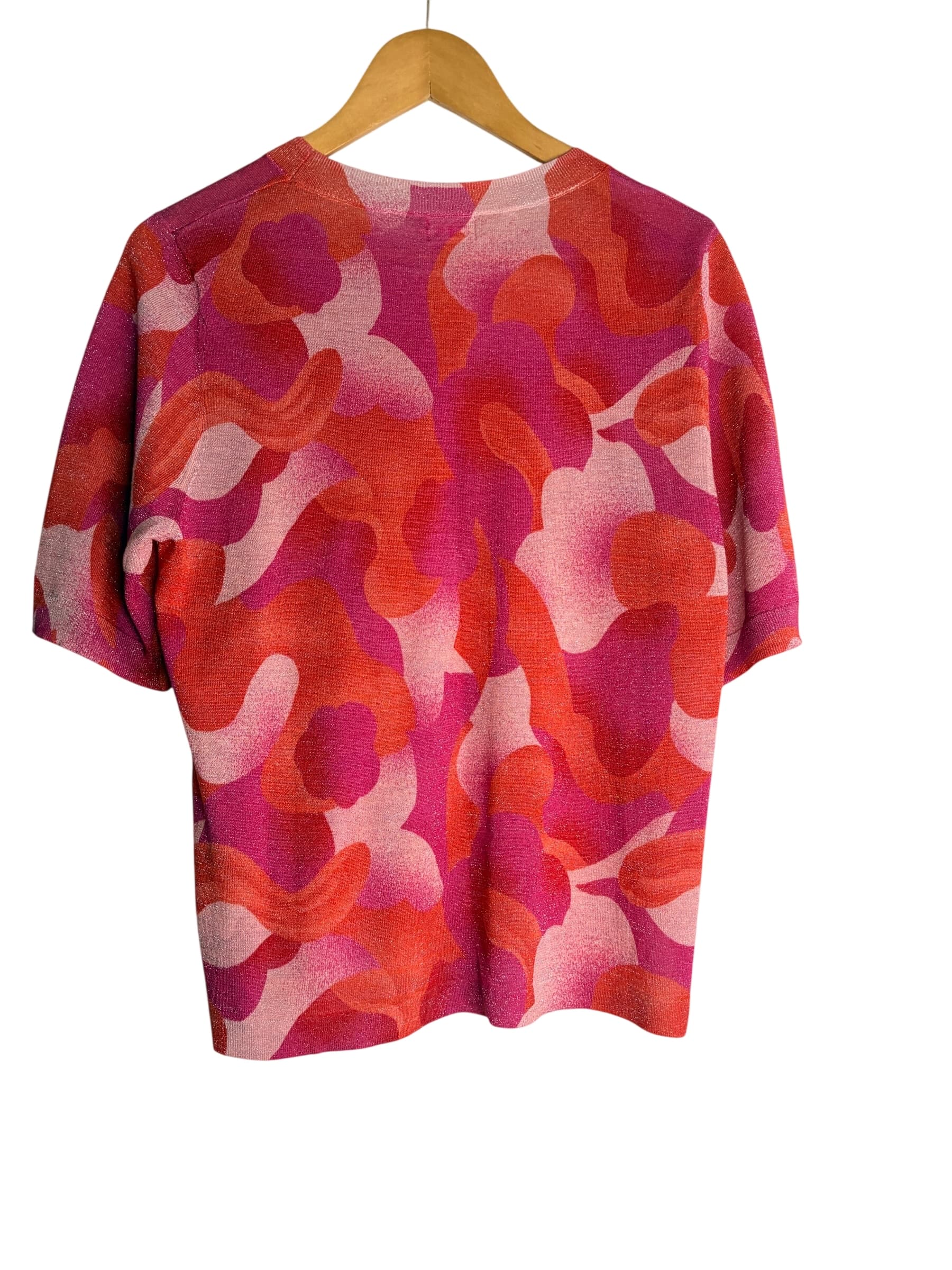 Gorman Abstract Print Knit Top Pink and Red Size 12 — photo 1 of 3