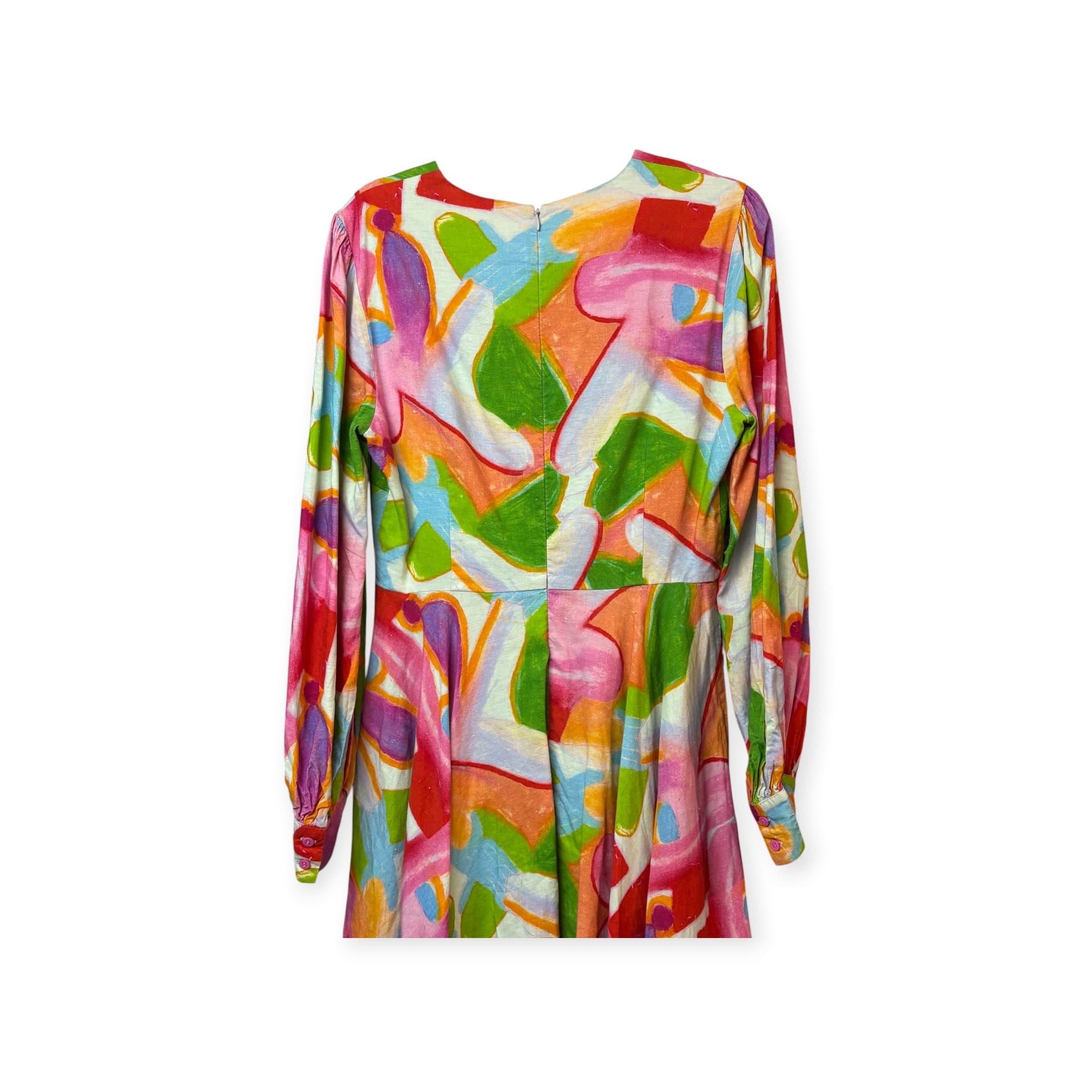 Gorman Dress Abstract Print Silk Linen Multi-colour Women's 8 — photo 7 of 7