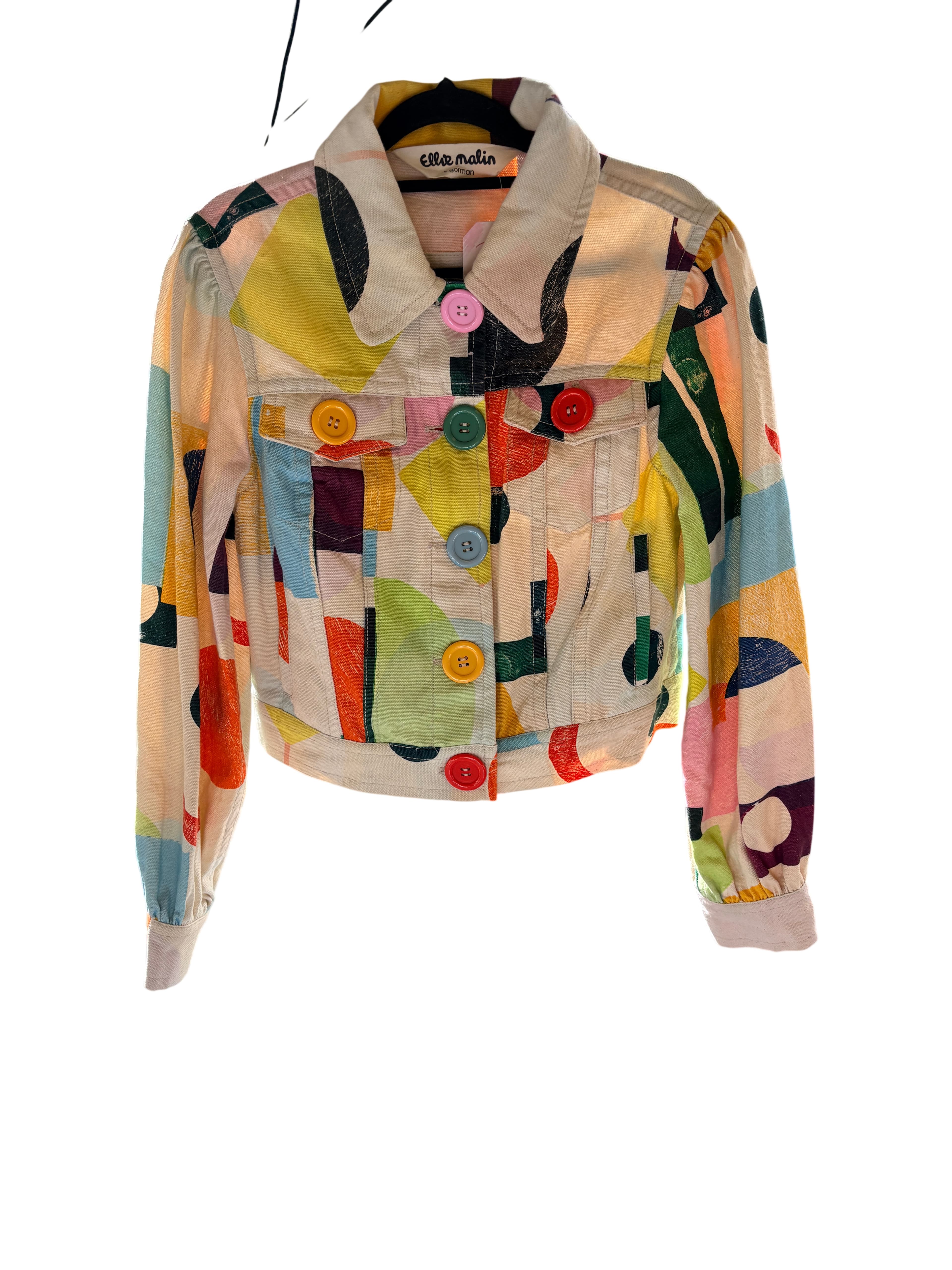 Gorman x Ellie Malin Abstract Print Denim Jacket Multi-Coloured