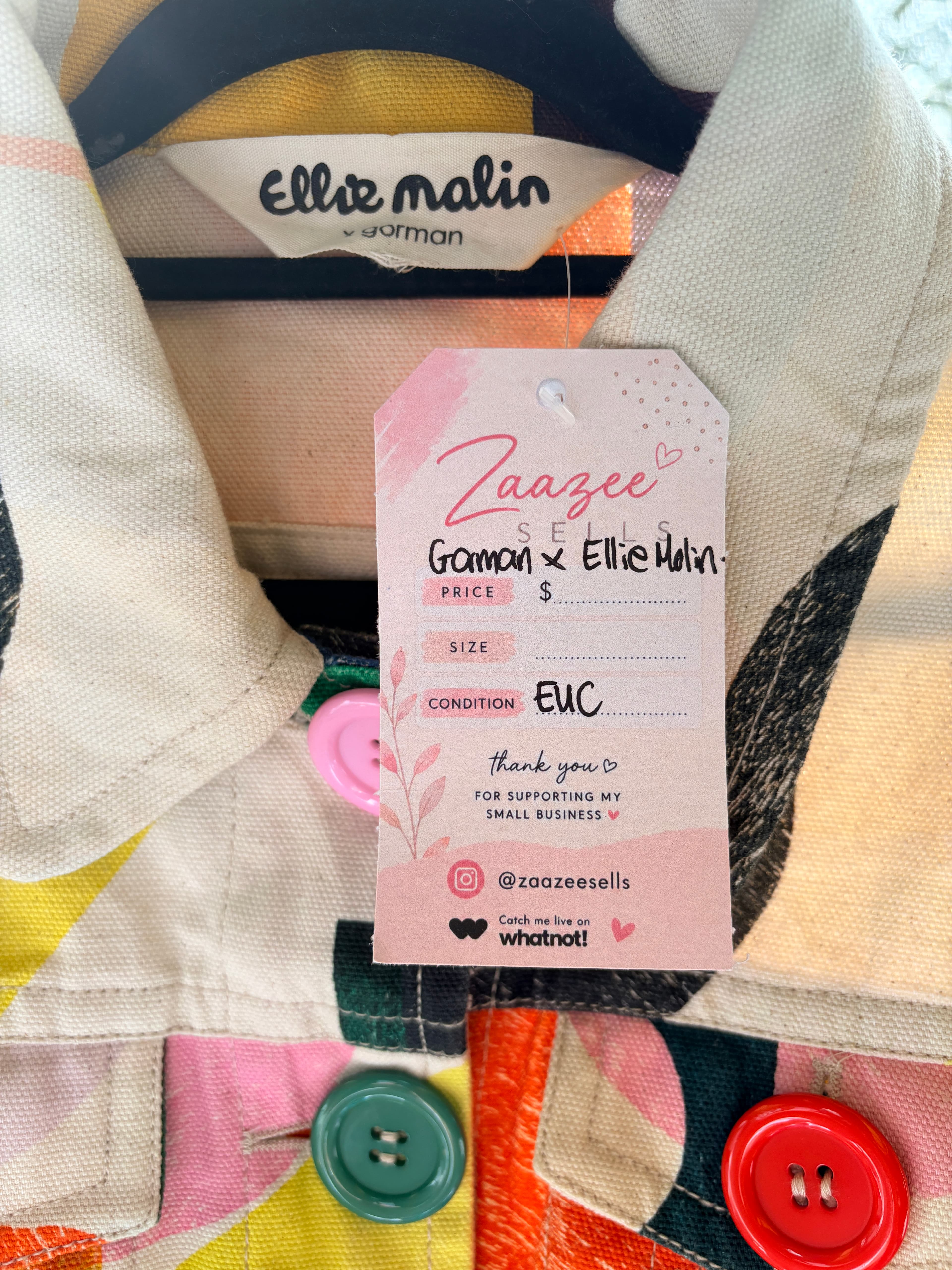 Gorman x Ellie Malin Abstract Print Denim Jacket Multi-Coloured — photo 3 of 6