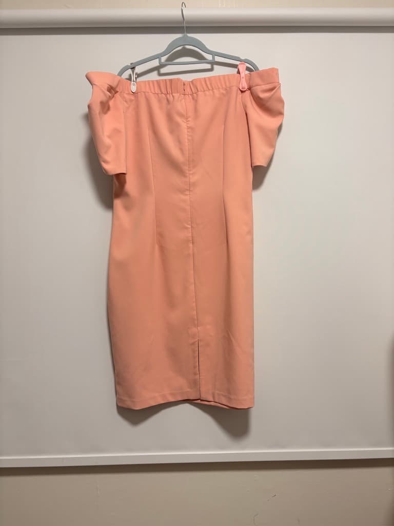 Jayson Brunsdon Black Label Musk Pink Asymmetric Flutter Sleeve Midi Dress 16 — photo 6 of 11