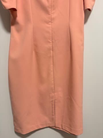 Jayson Brunsdon Black Label Musk Pink Asymmetric Flutter Sleeve Midi Dress 16 — photo 7 of 11
