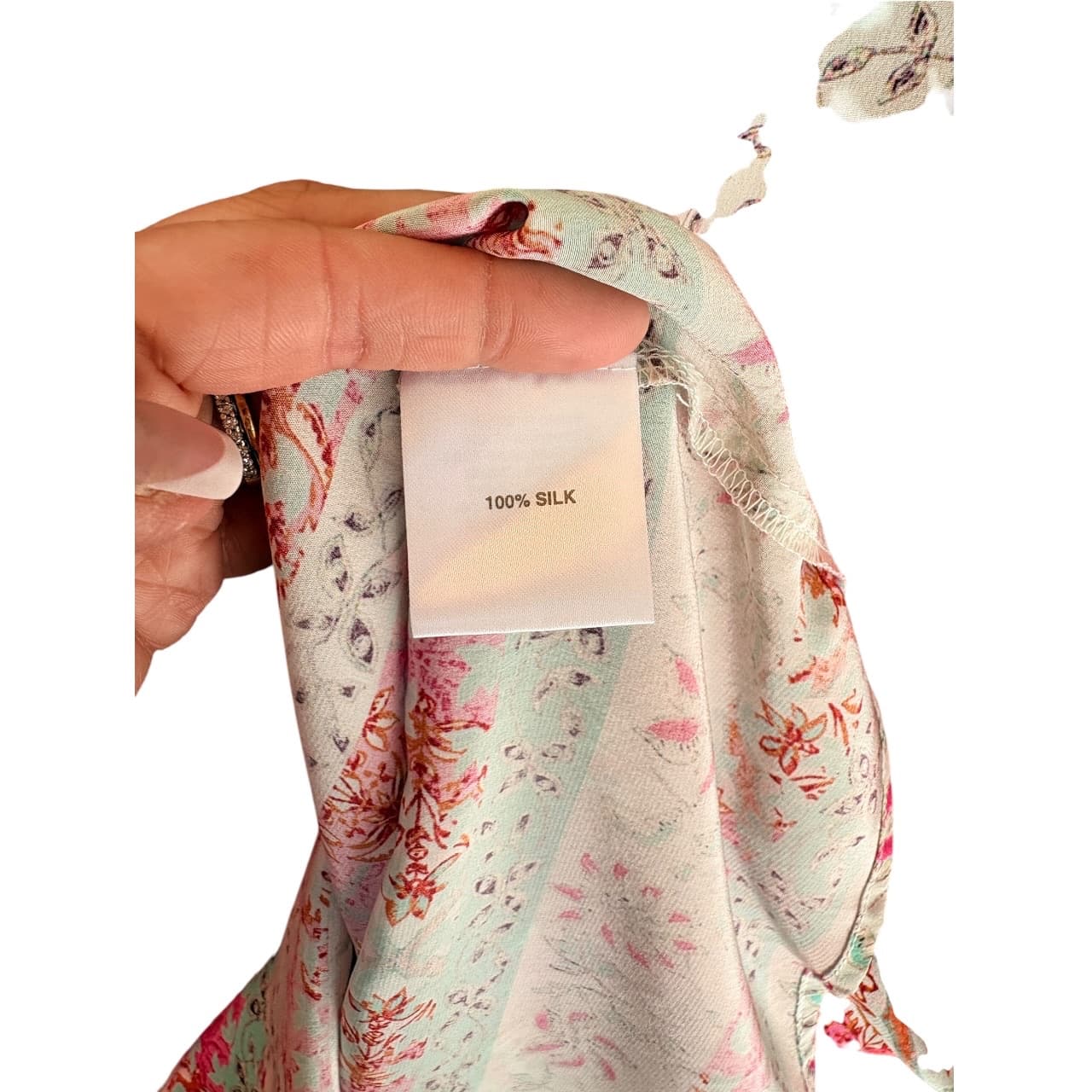 Kachel Silk Printed Tunic Dress Pink Multi Size 12 — photo 3 of 5