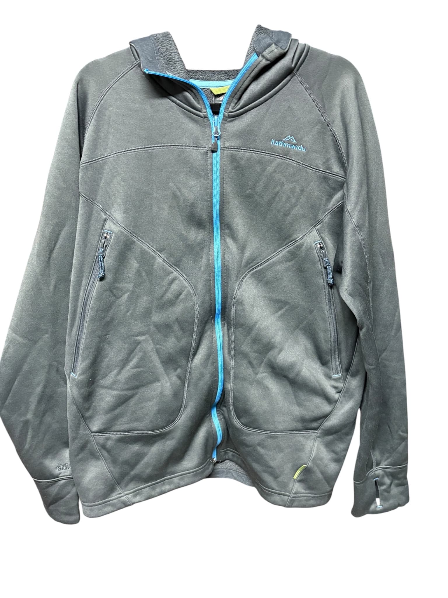 Kathmandu Altitudes Fleece Hooded Jacket Full Zip Grey Men's M — photo 1 of 4
