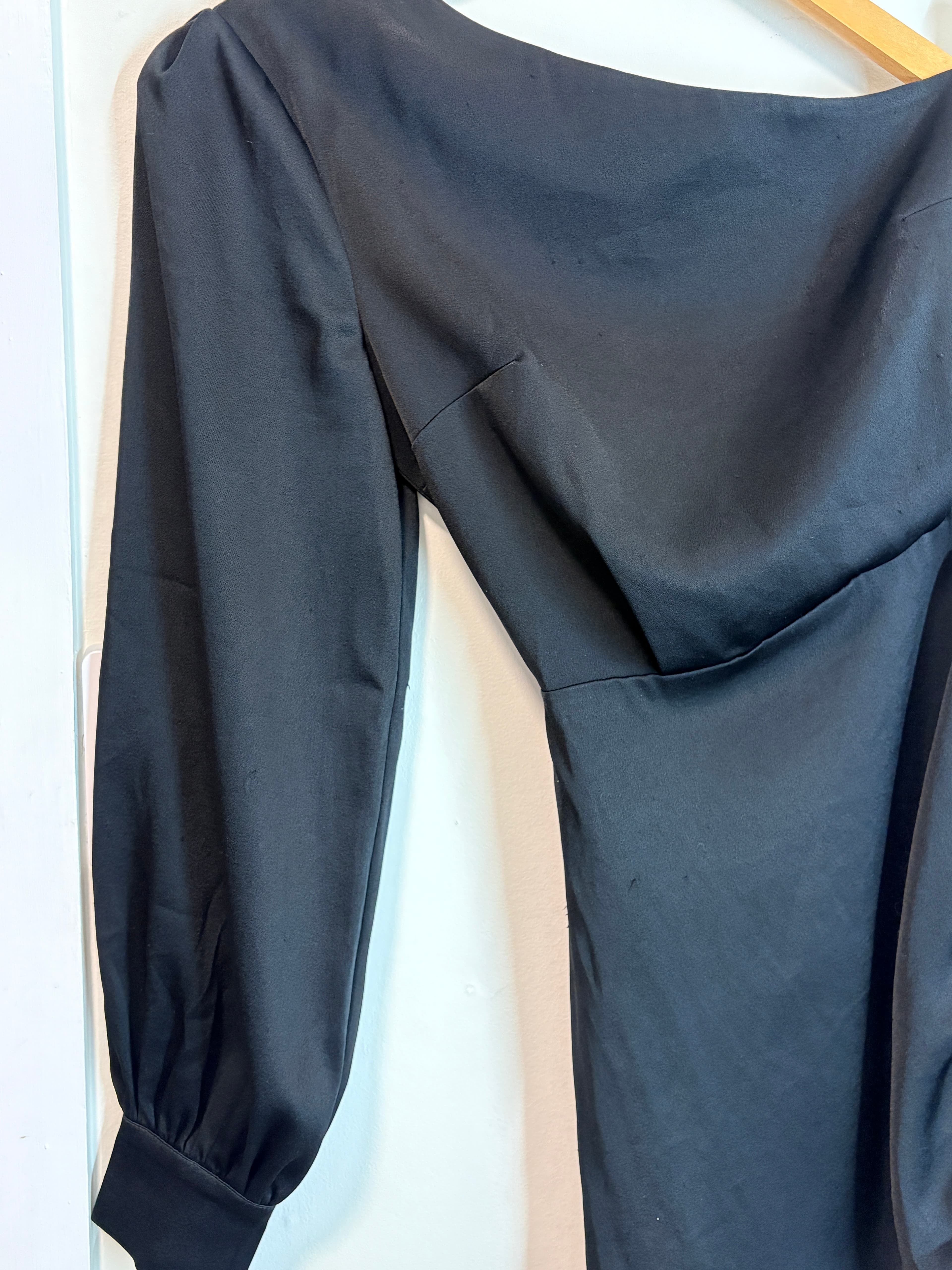 Kookai One-Shoulder Long Sleeve Mini Dress Black Size 36 — photo 6 of 9
