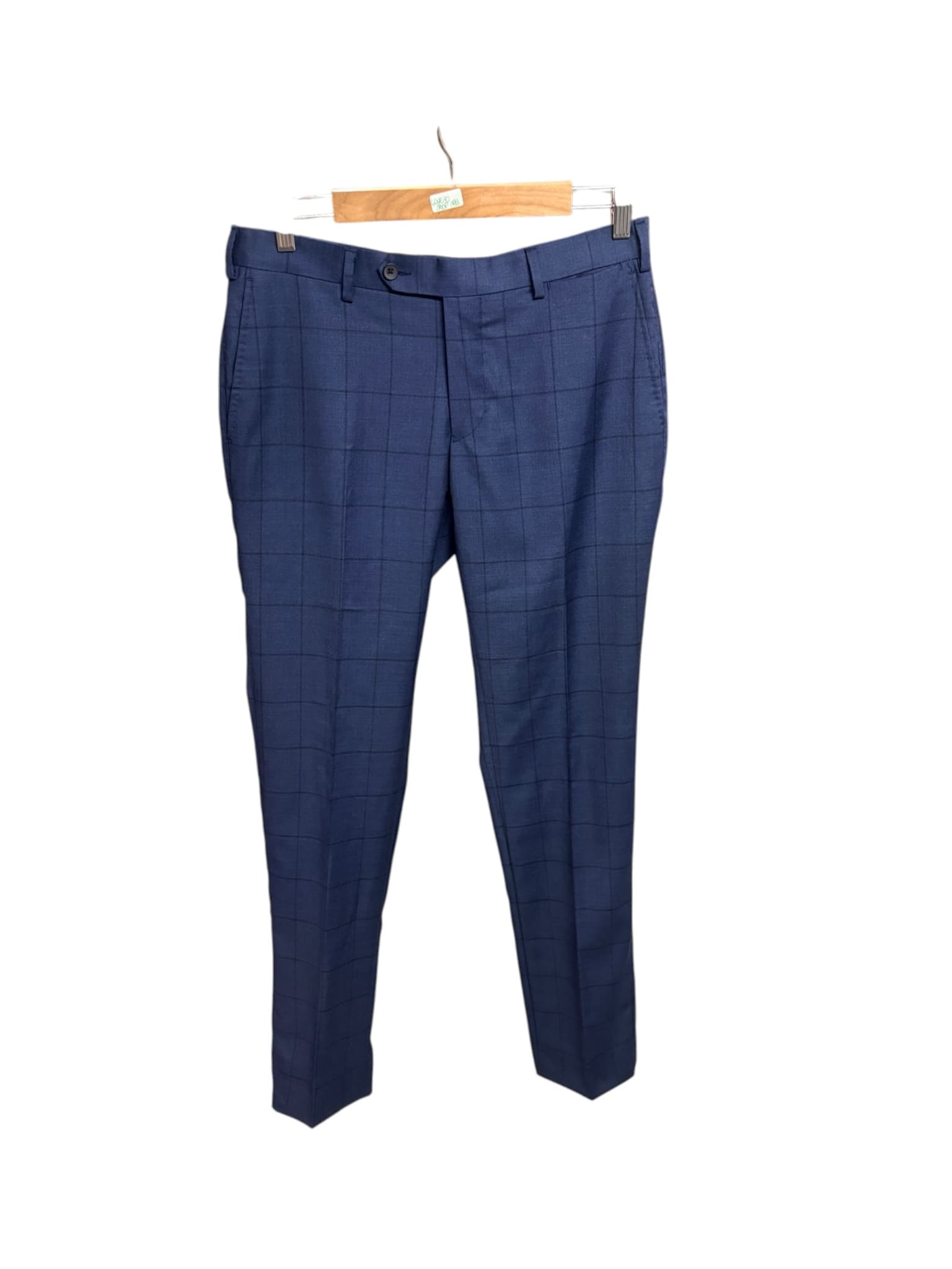 M.J. Bale Hamsey Trousers Windowpane Check Blue Men's 32 — photo 1 of 8