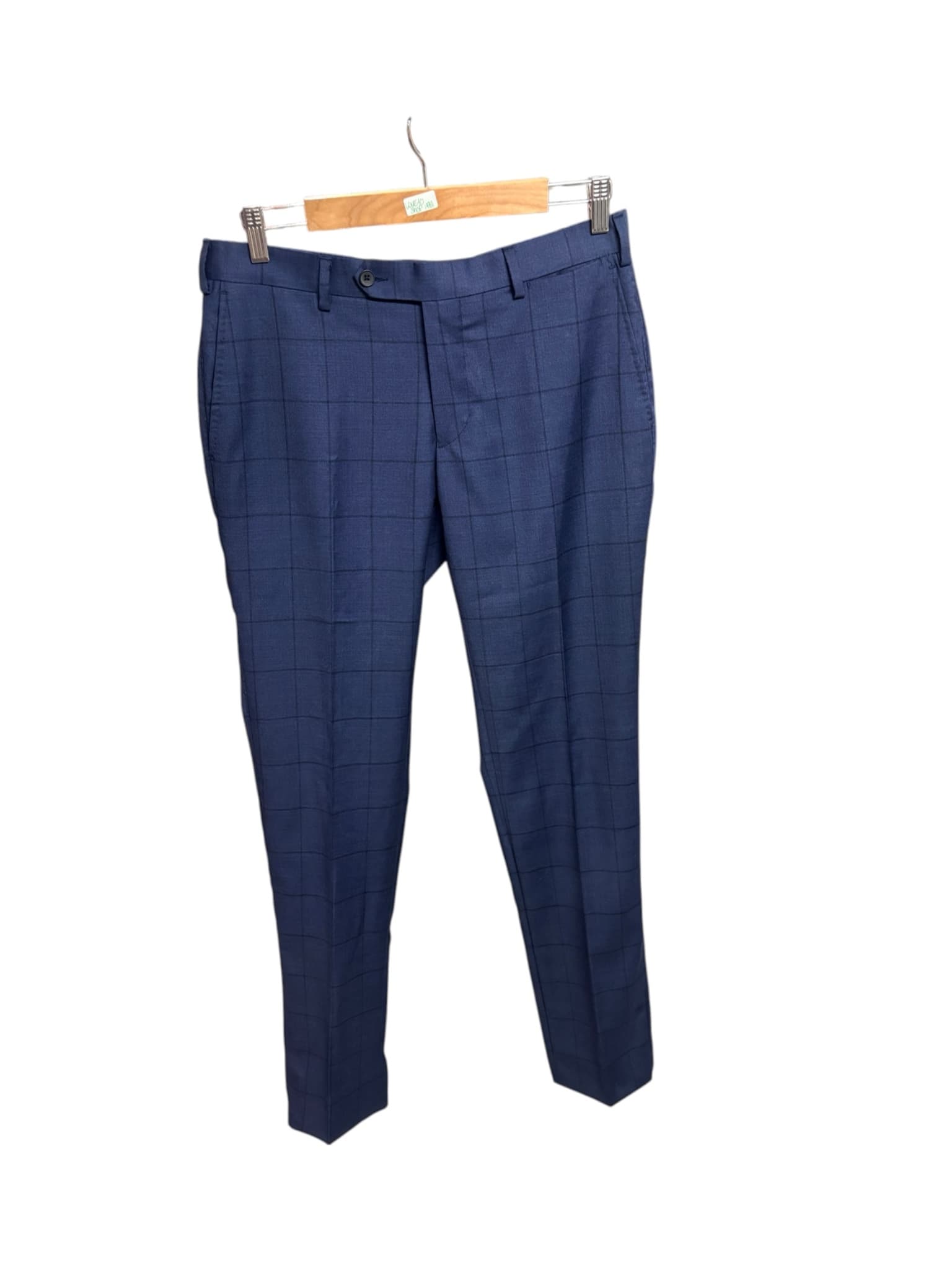 M.J. Bale Hamsey Trousers Windowpane Check Blue Men's 32 — photo 2 of 8