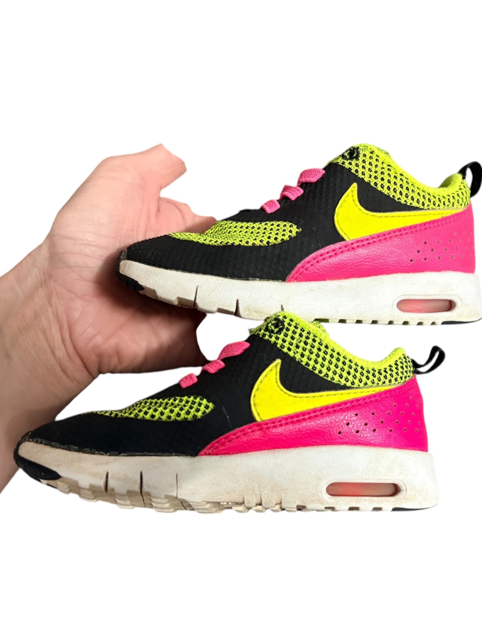 Nike Air Max Thea Sneakers Black Volt Pink Toddler 7C — photo 7 of 8