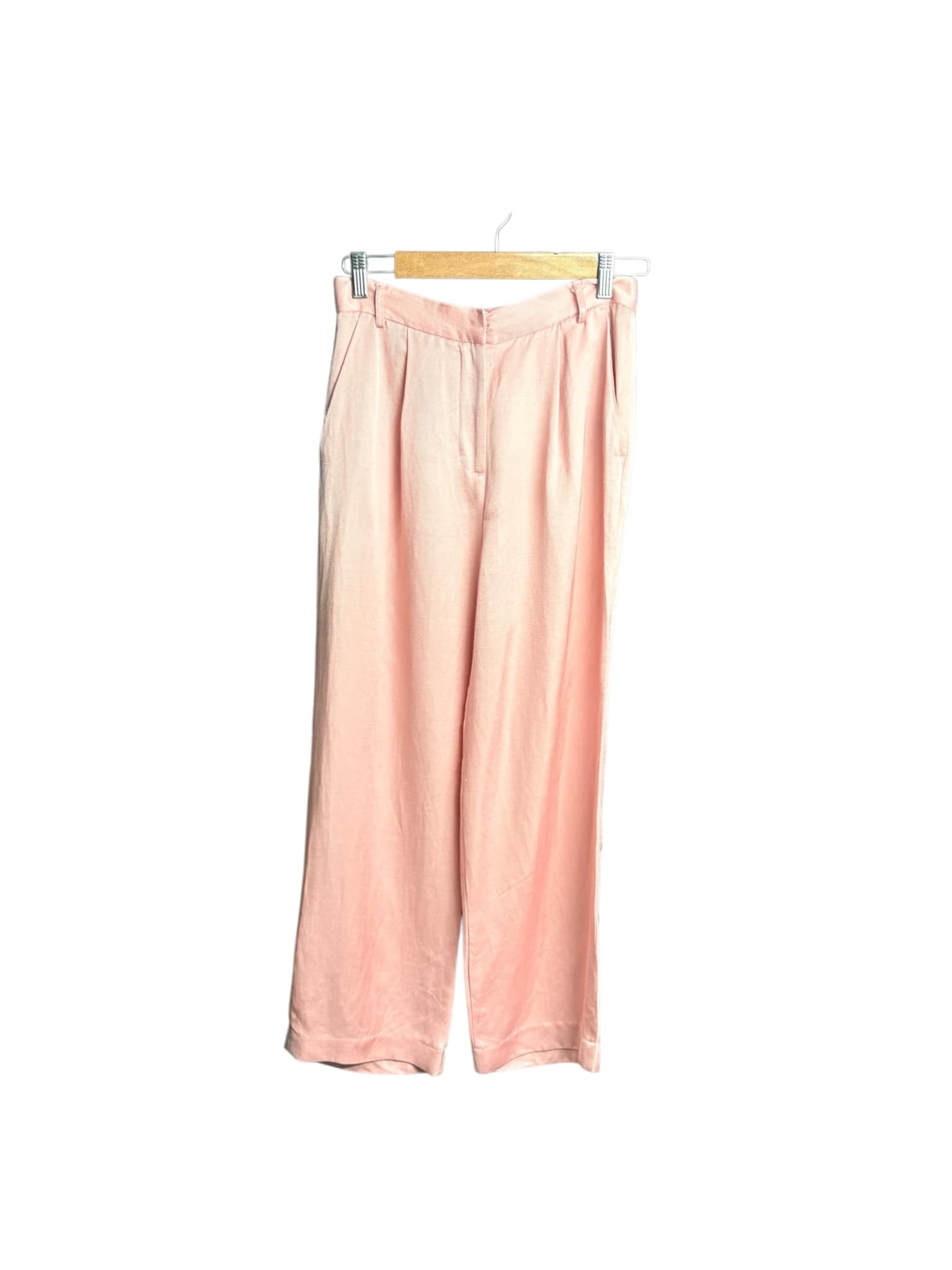 Perri Cutten High-Waisted Pleated Trousers Pale Pink Women's 8 — photo 1 of 8