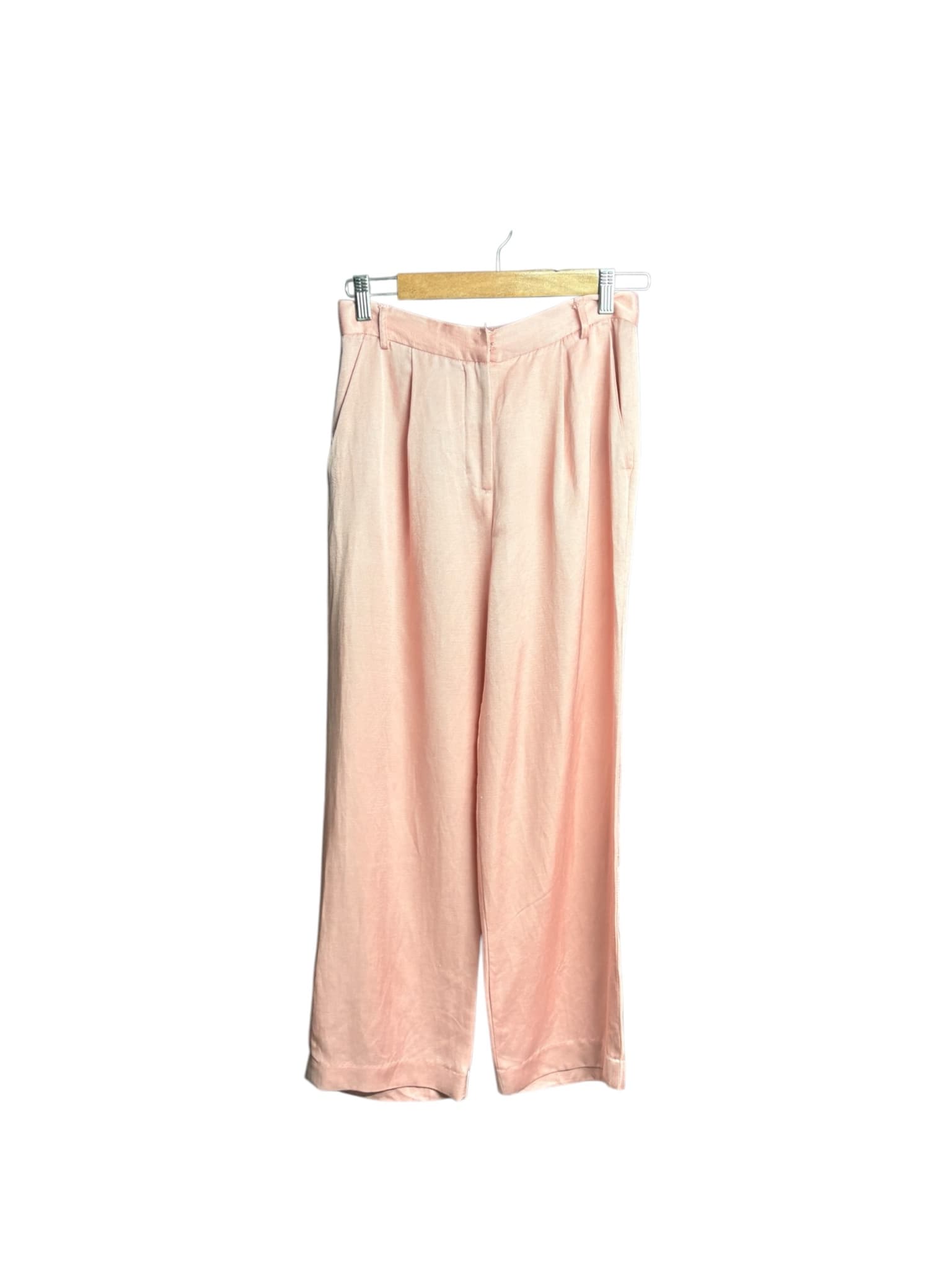 Perri Cutten High-Waisted Pleated Trousers Pale Pink Women's 8 — photo 2 of 8