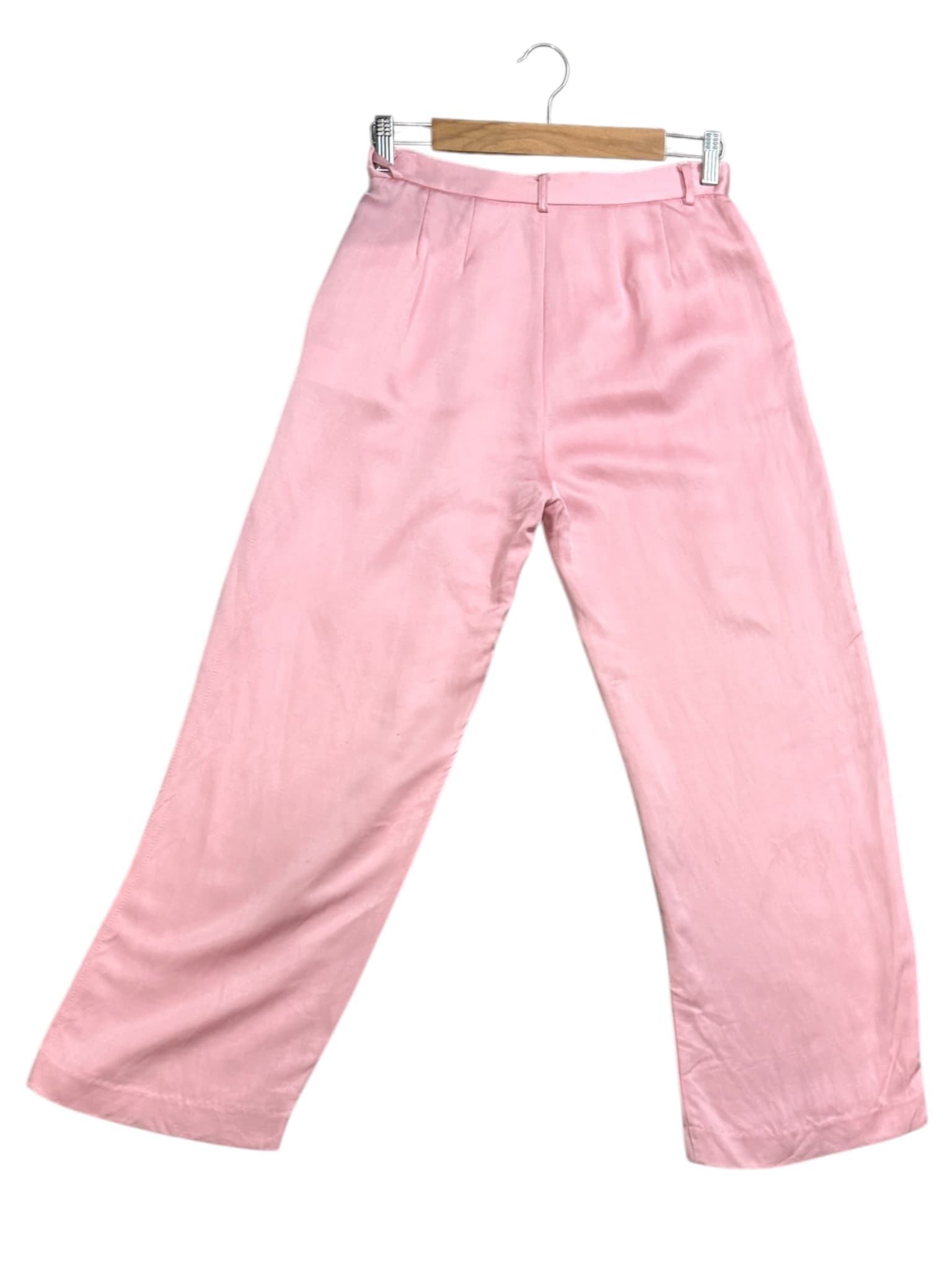 Perri Cutten High-Waisted Pleated Trousers Pale Pink Women's 8 — photo 8 of 8