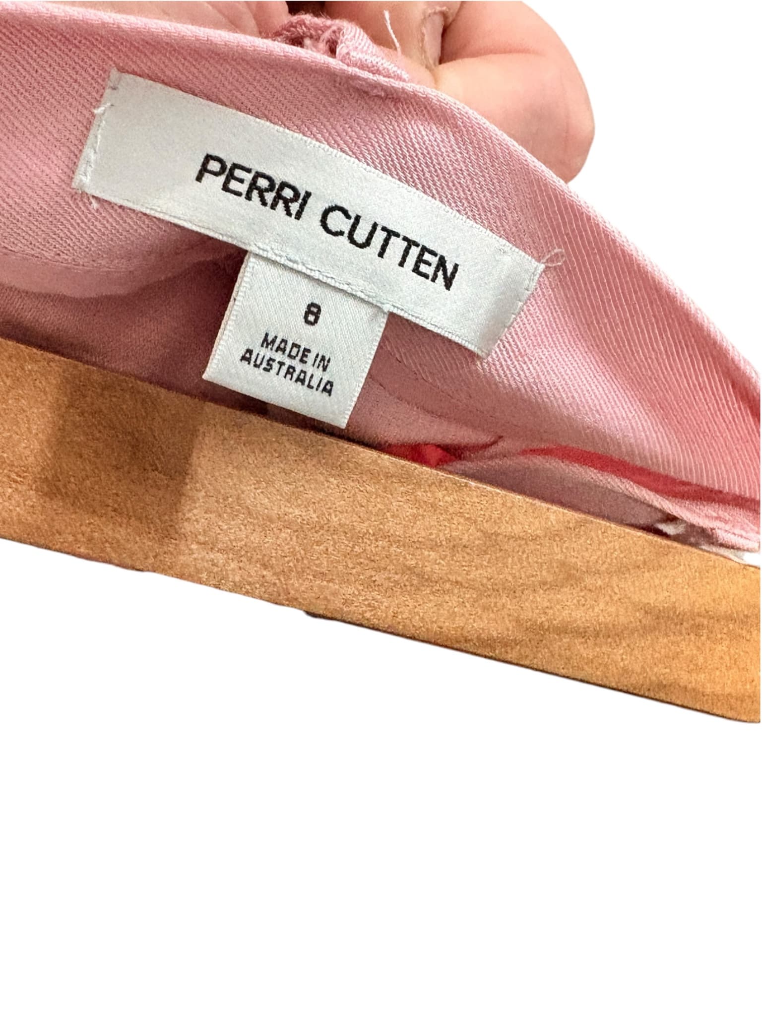 Perri Cutten High-Waisted Pleated Trousers Pale Pink Women's 8 — photo 6 of 8