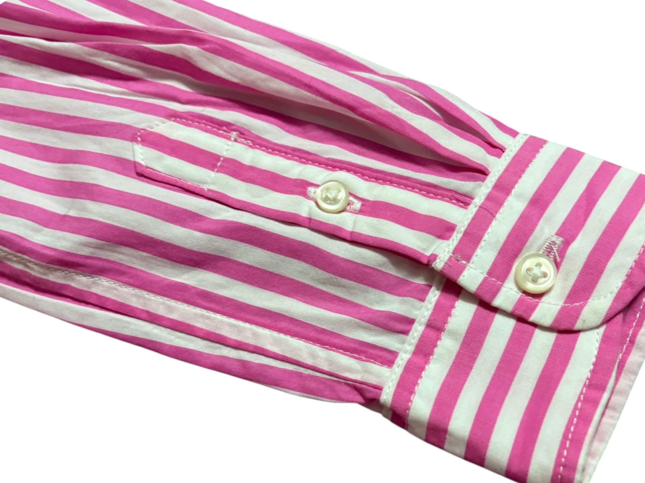 Polo Ralph Lauren Shirt Dress Striped Belted Pink and White Girls 5 — photo 4 of 9