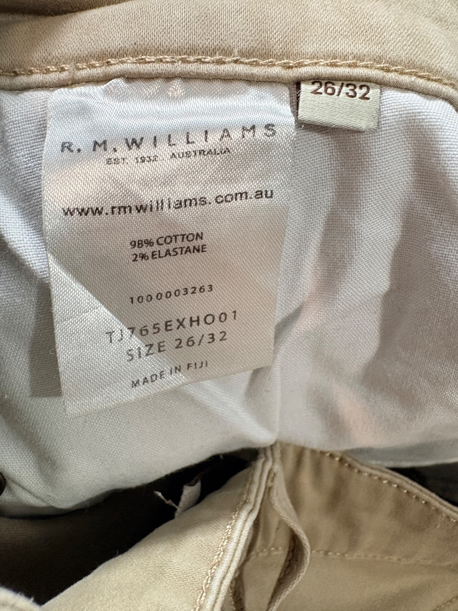 R. M. Williams Chino Pants Straight Leg Tan Women's 26 — photo 3 of 4