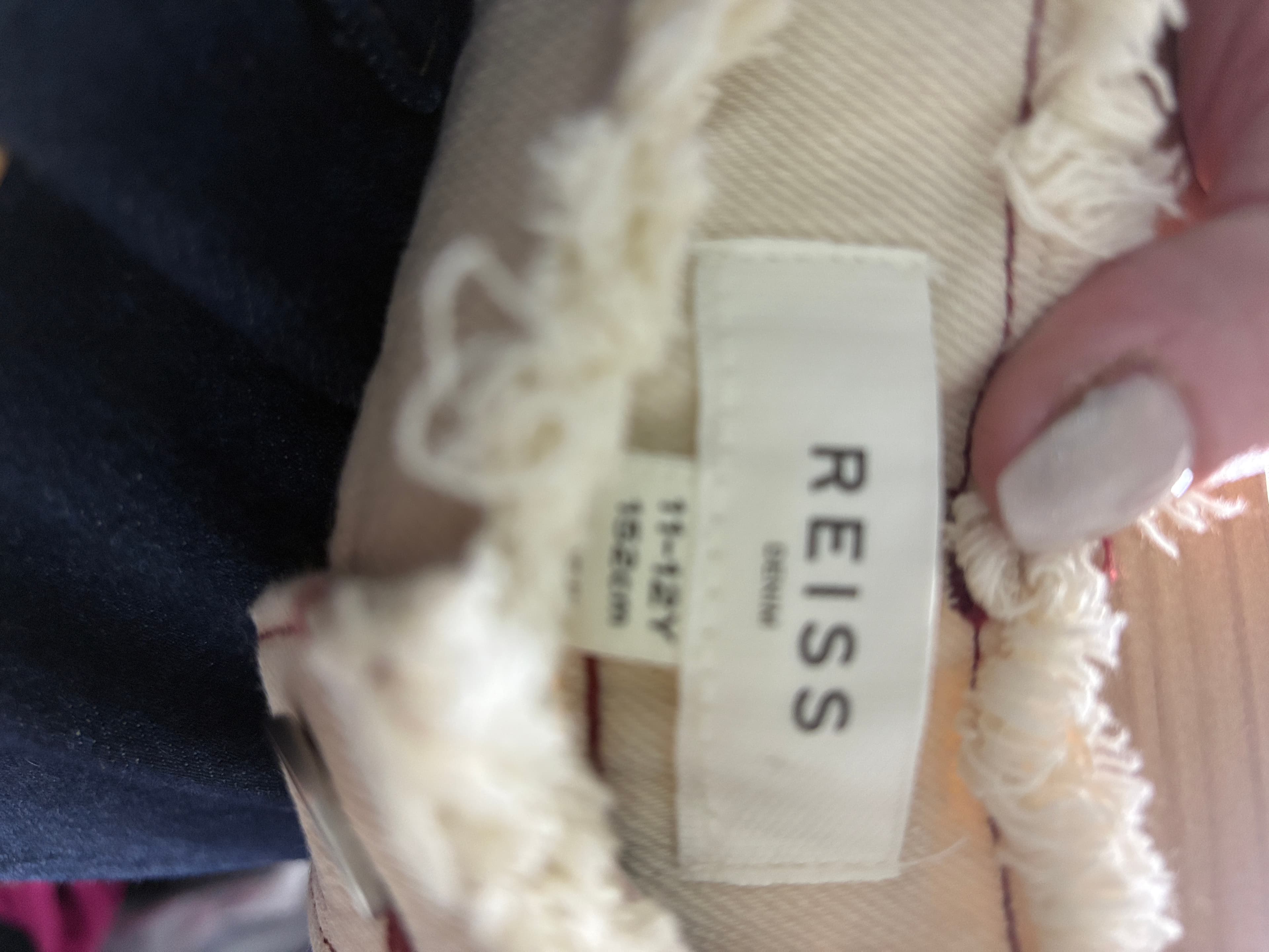 Reiss Denim Trousers Cream With Red Contrast Stitching 11-12Y — photo 2 of 7