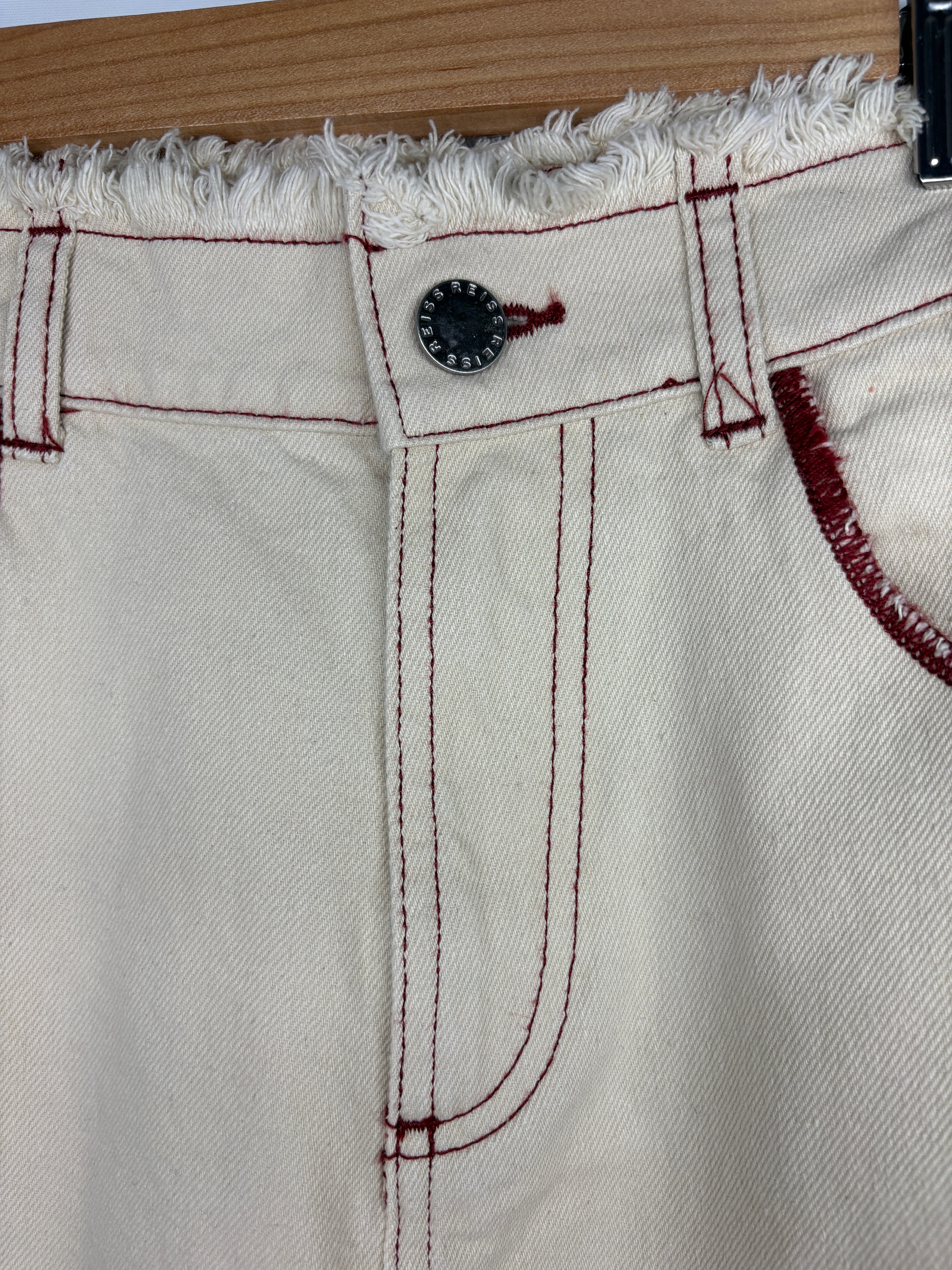 Reiss Denim Trousers Cream With Red Contrast Stitching 11-12Y — photo 4 of 7
