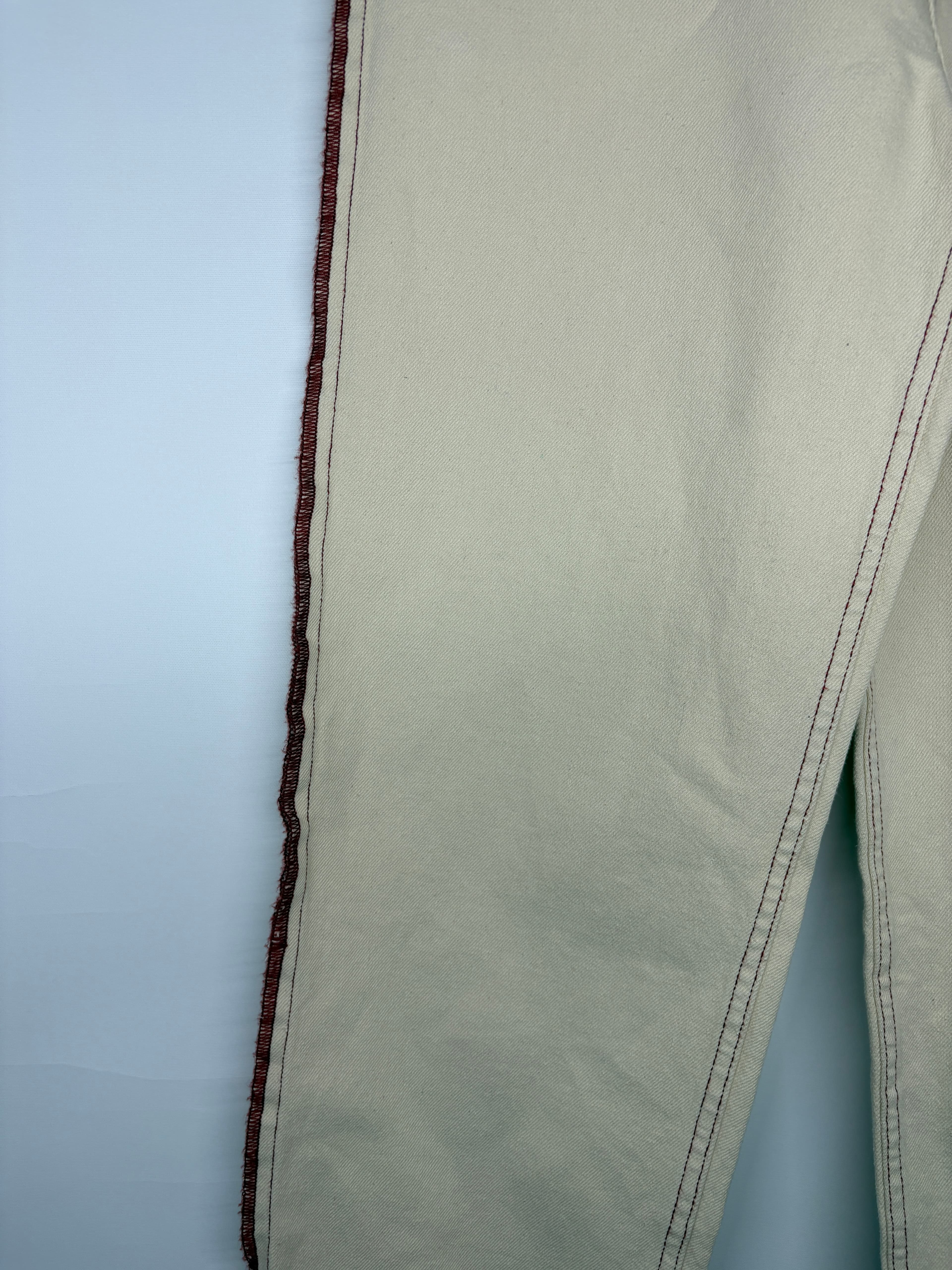 Reiss Denim Trousers Cream With Red Contrast Stitching 11-12Y — photo 5 of 7